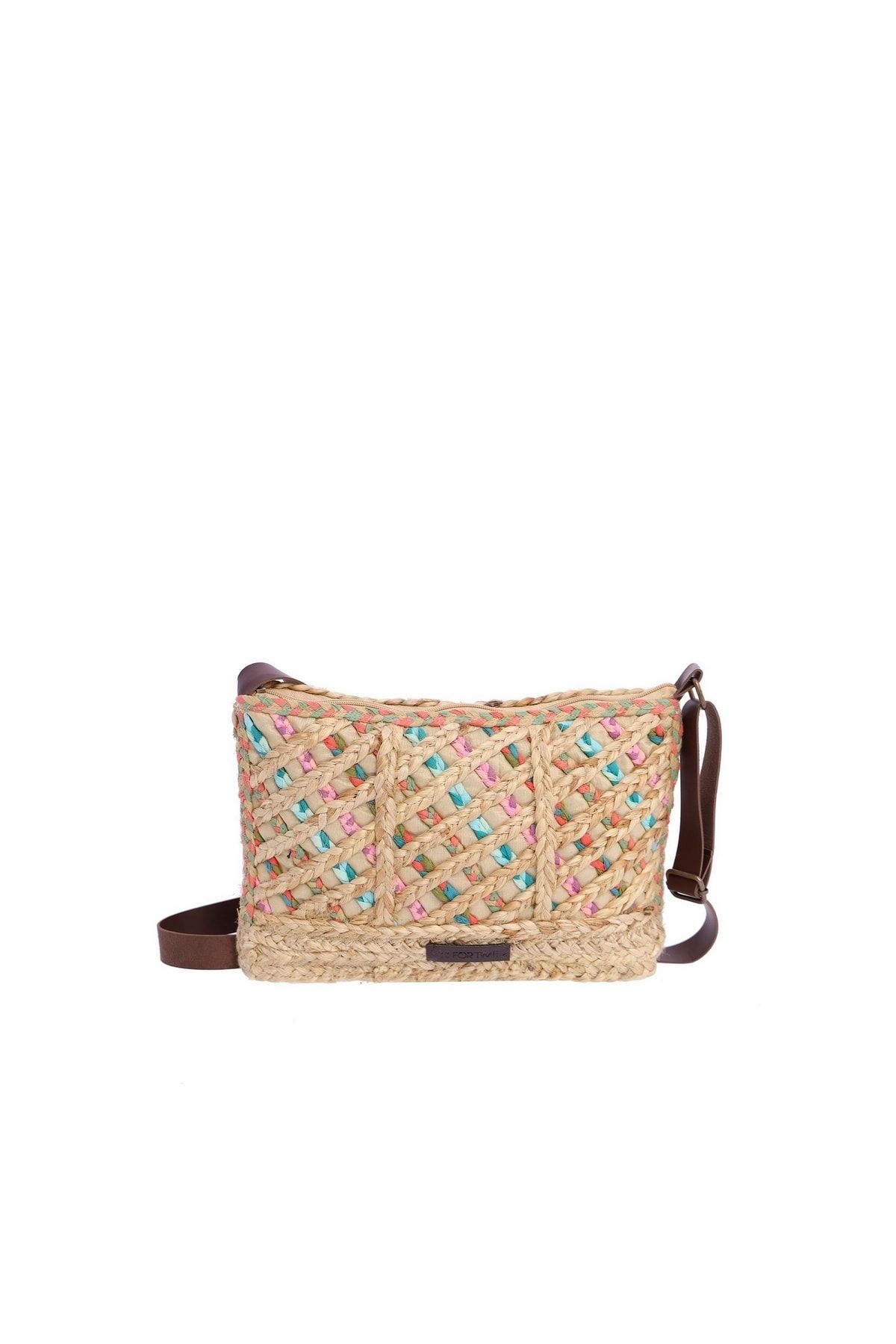 FOR TİME Messenger Bag Braun Unifarben