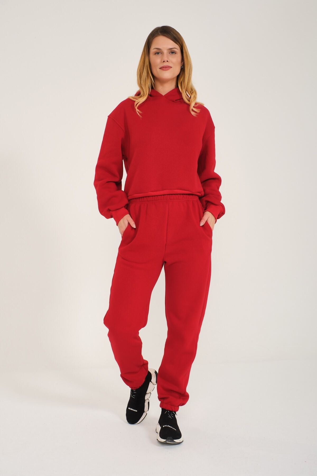 Balenciaga sweatsuit cheap womens red