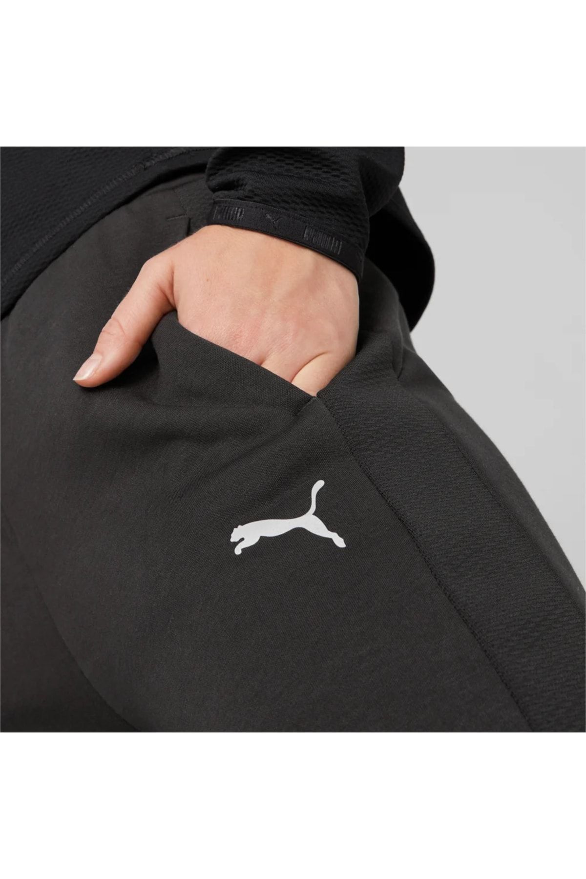 Puma-بنطال رياضي أسود عالي الخصر من EVOSTRIPE67311801 7