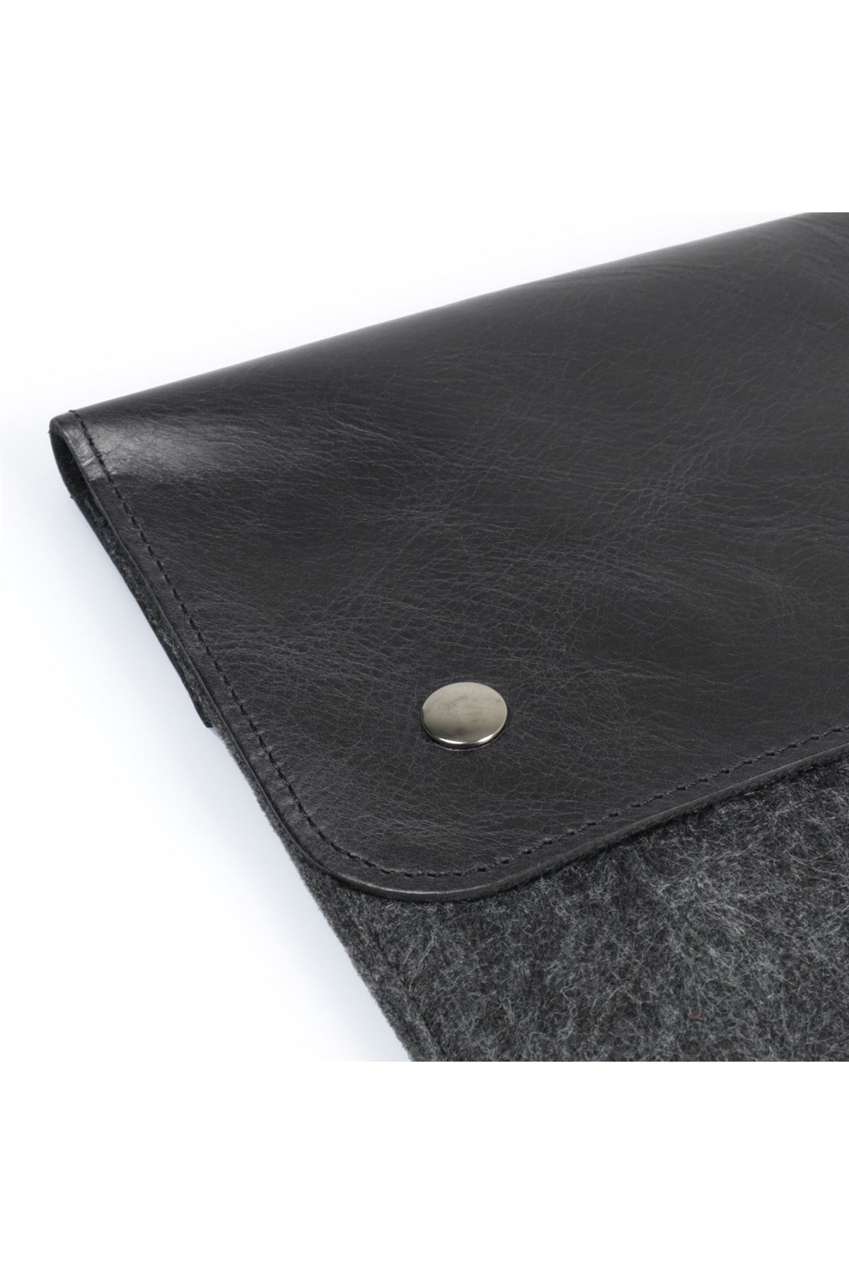 کیف نوت بوک مشکی سیاه چرم واقعی و نمد 15 اینچ MacBook Pro Case MegaGear
