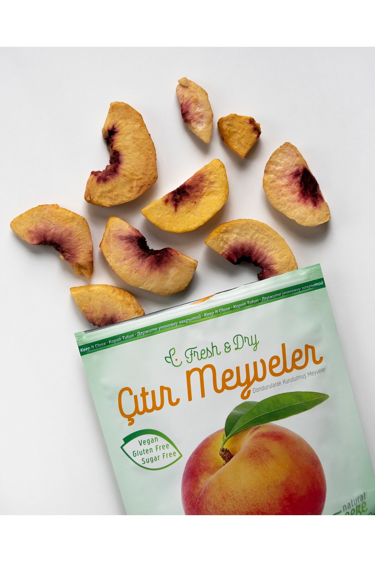 FDTeh FRESH DRY Şeftali Kuru Doğal Çıtır Meyve Freeze Dry ZO8268
