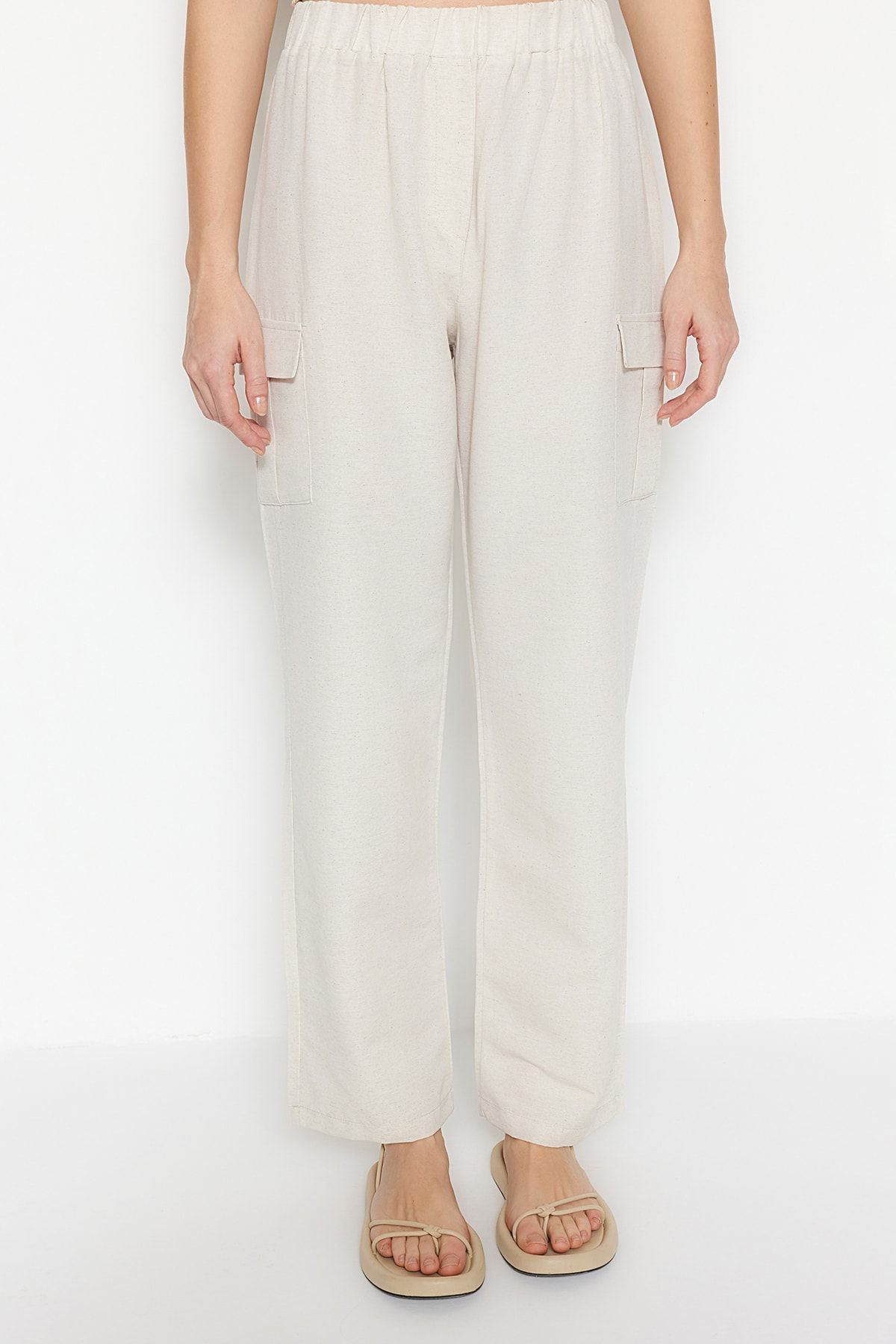 Trendyol Collection Hose Beige Jogger FN6837