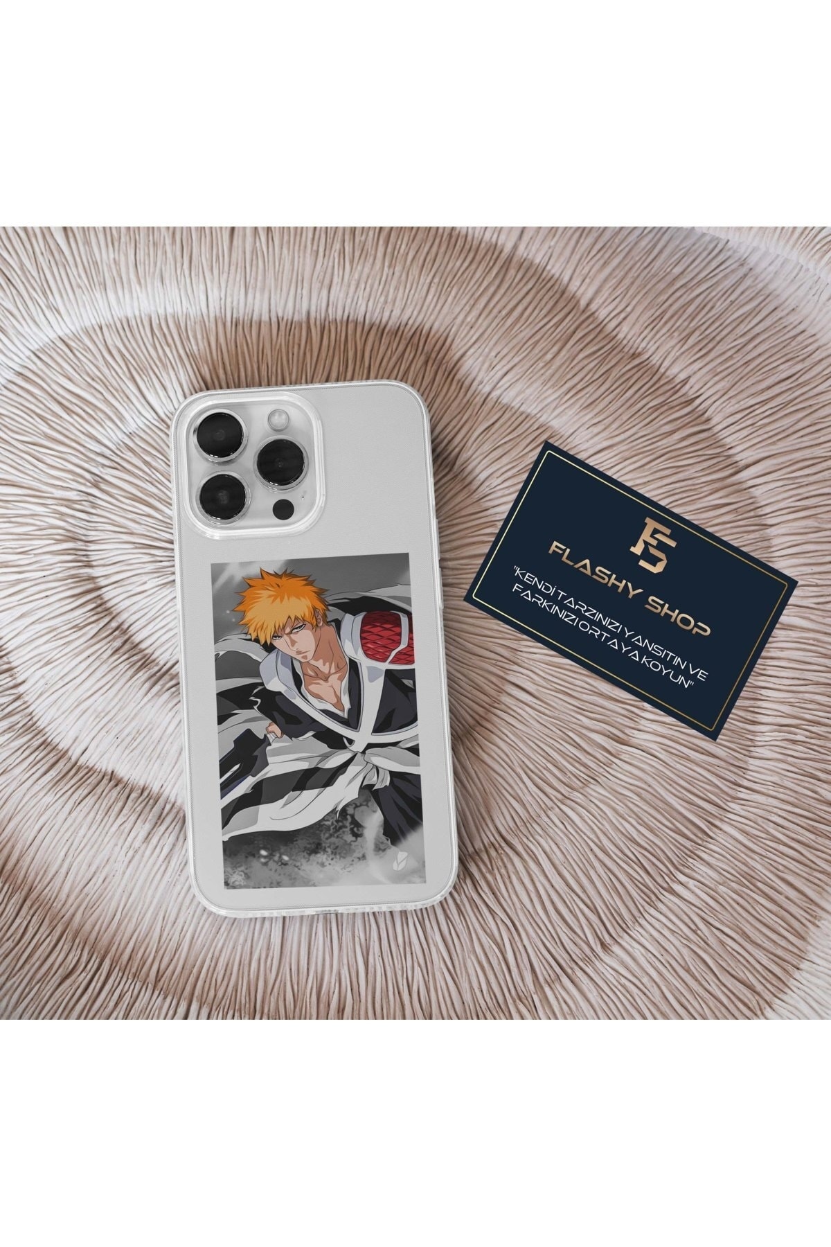 Transparent Case with Xiaomi Mi 11 Lite Compatible Bleach Ichigo Kurosaki Design