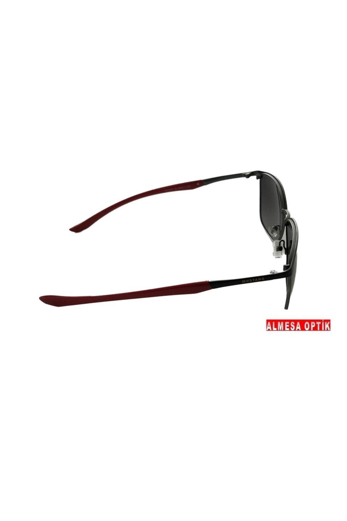 عینک آفتابی مشکی مردانه سیاه Mu C2 56 17 146 پولاریزه Mustang