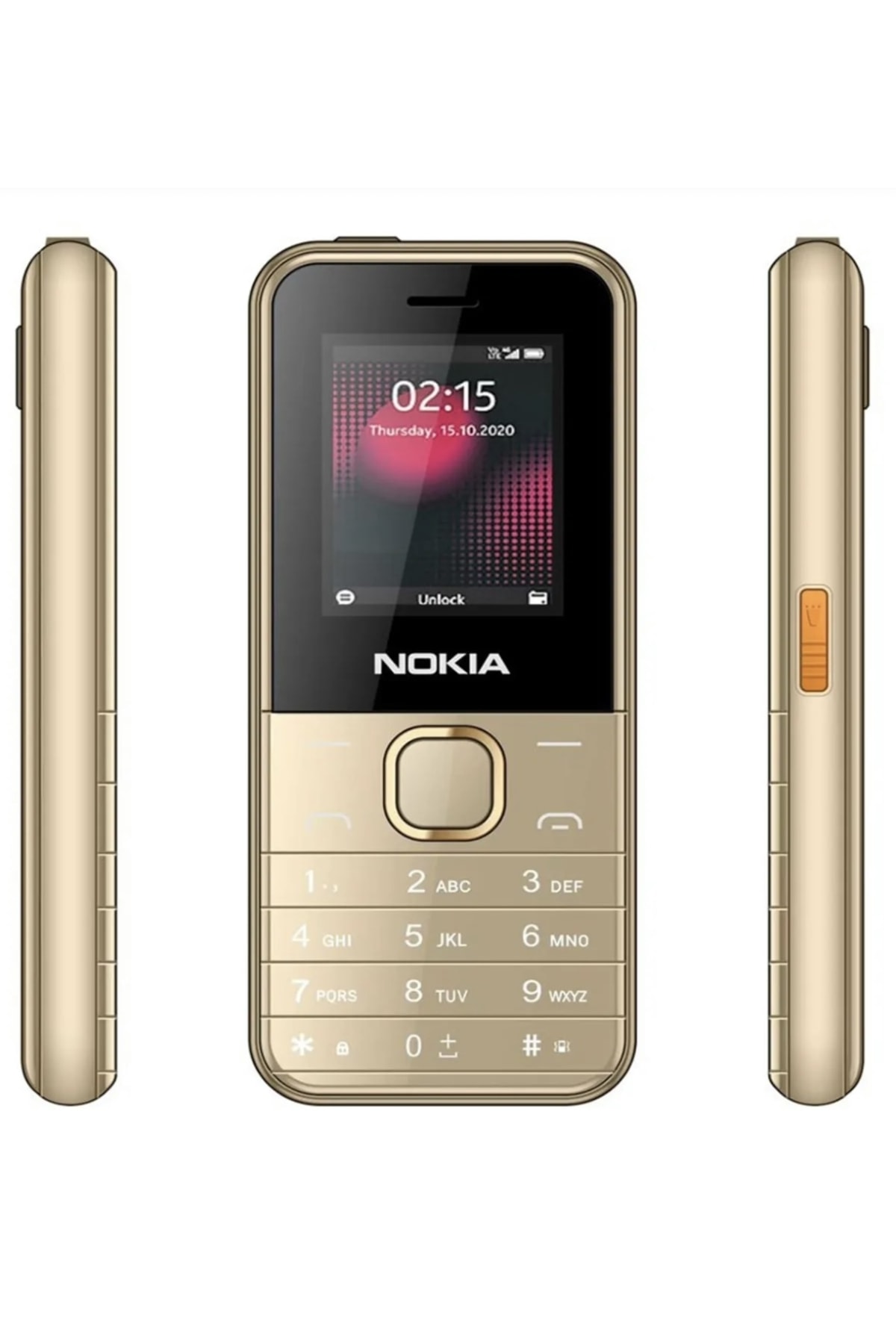 lumia Yeni Nesil Yüksek Sesli Renkli Ekran Tuşlu Telefon Gold Yusrabilisim