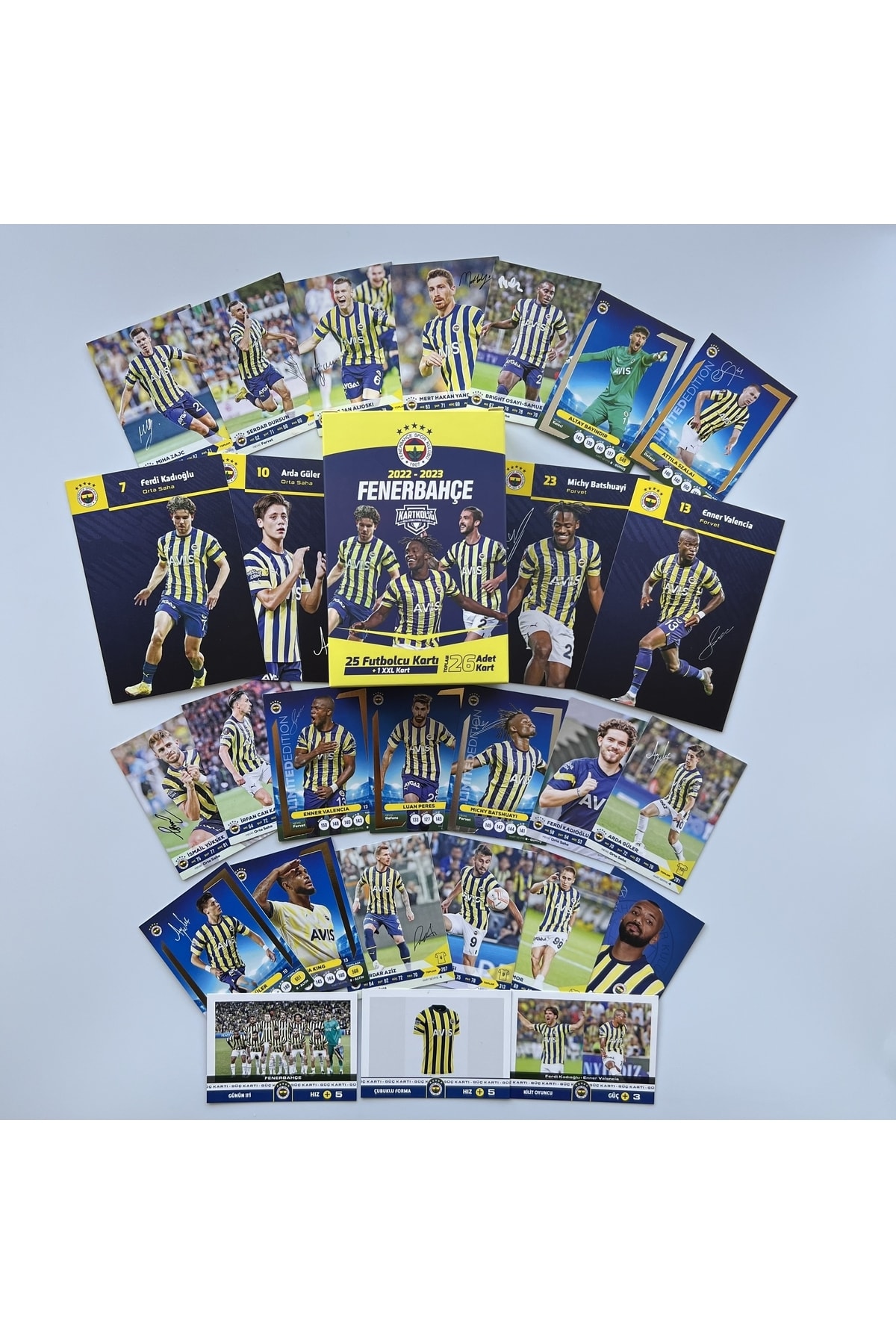 Fenerbahçe F. B. 2022-2023 Sürpriz Imzalı Sezon Taraftar Futbolcu Oyuncu Futbol Kartları Kartkolig fotoğrafı 2 (önizleme)