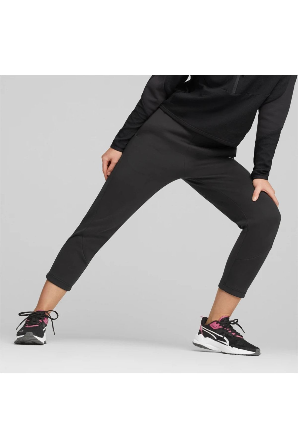 Puma-بنطال رياضي أسود عالي الخصر من EVOSTRIPE67311801 5