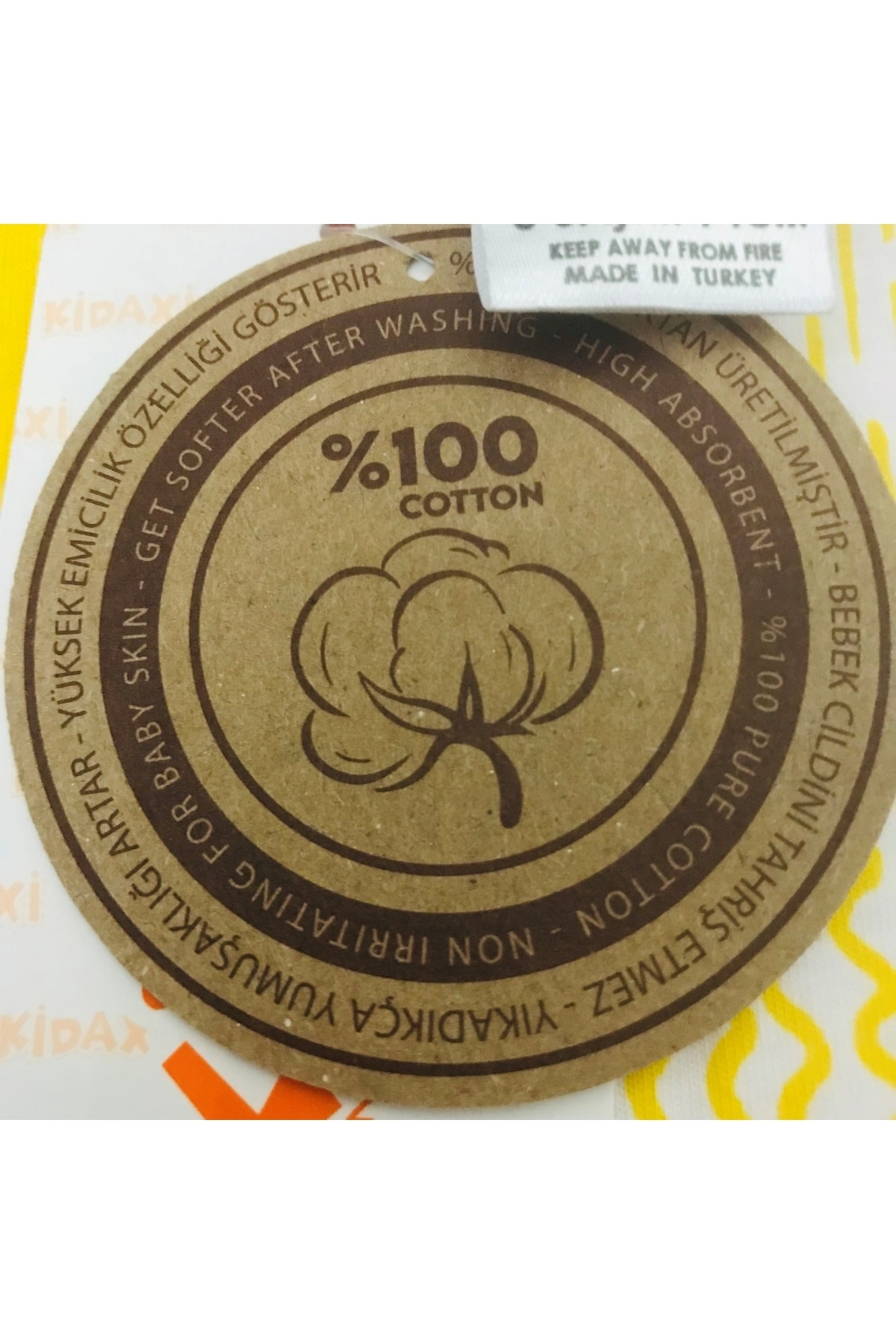 Kidaxi Safari Desenli Fermuarlı Kapuşonlu Muslin Hırka fotoğrafı 5 (önizleme)