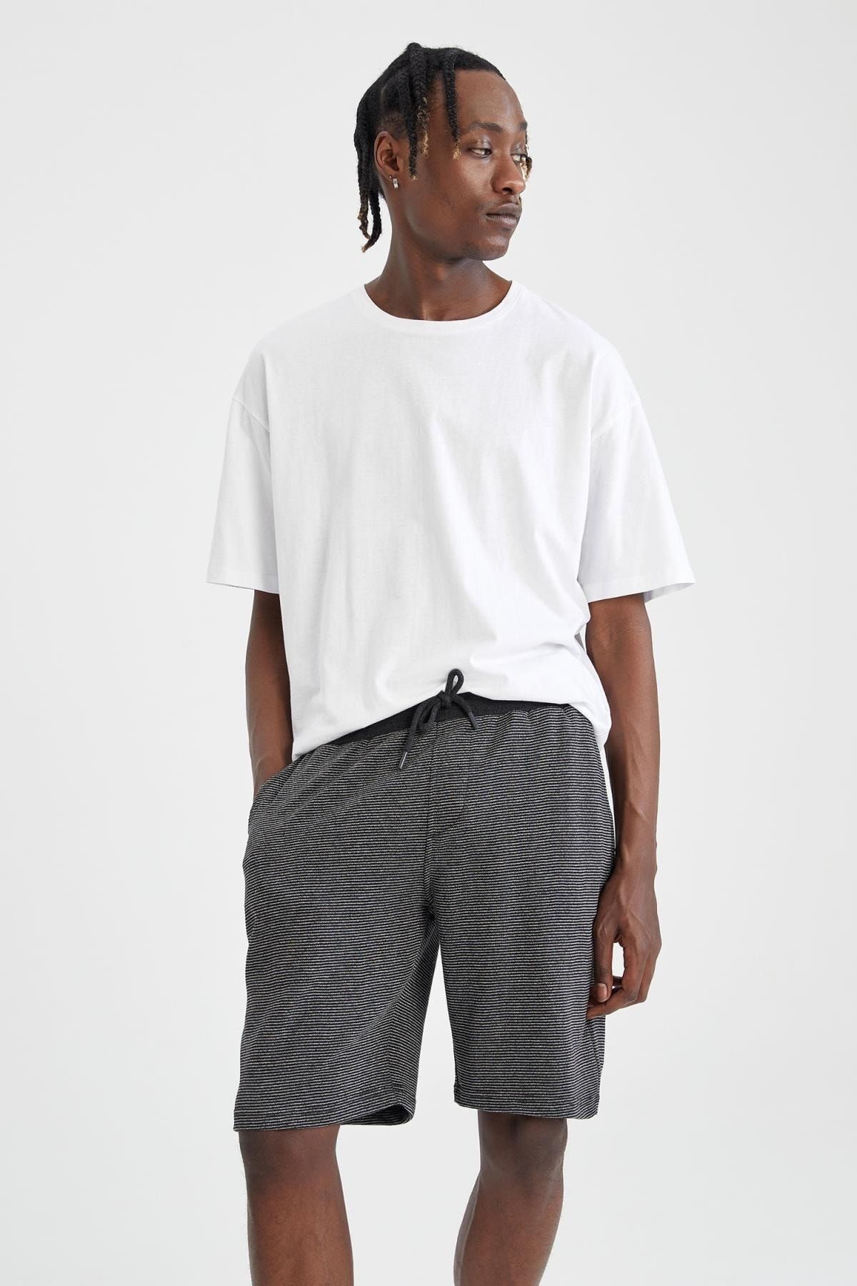 DeFacto Shorts Grau Mittlerer Bund FN6552