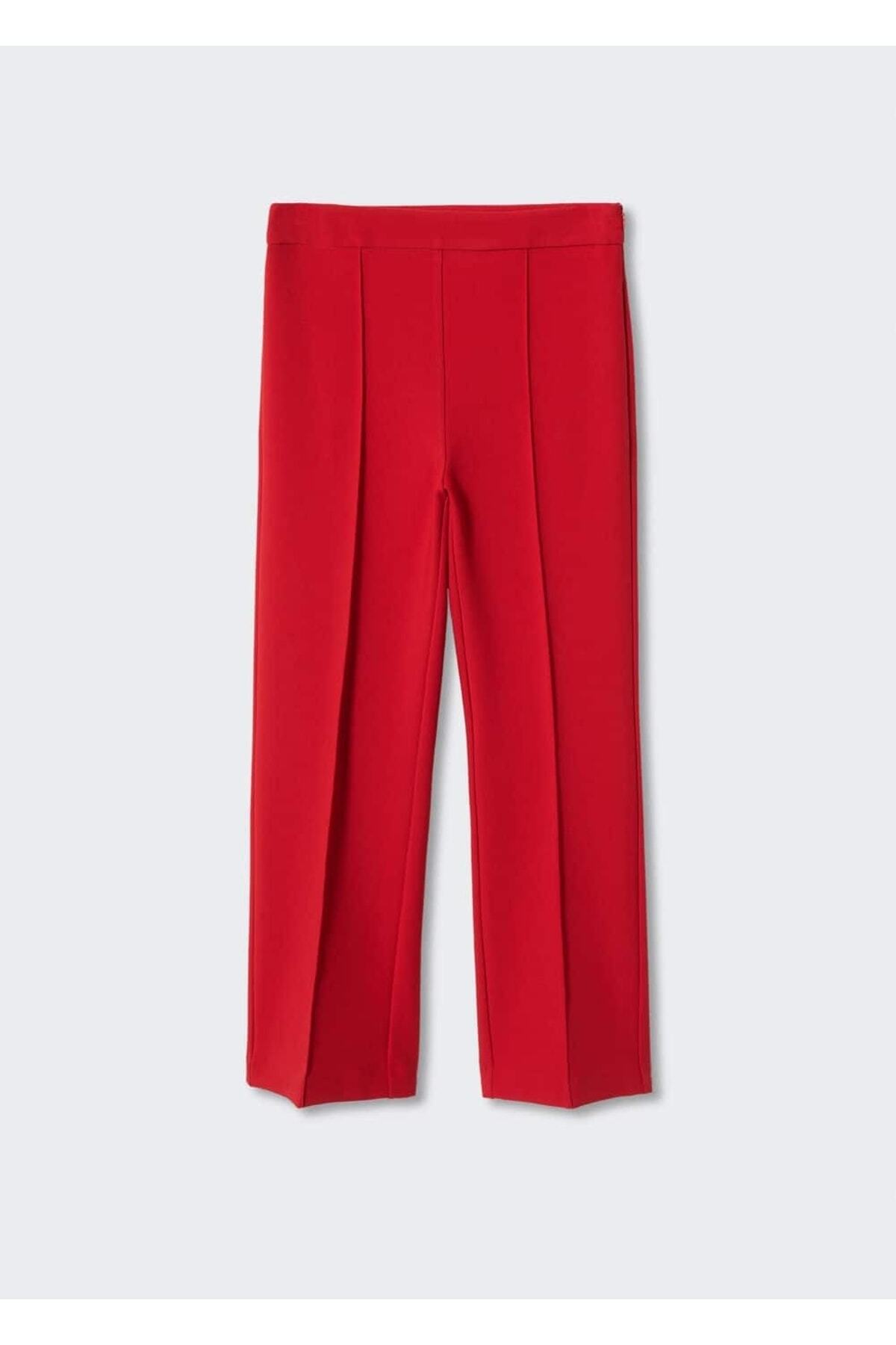 MANGO Woman-Cropped Flare Trousers 3