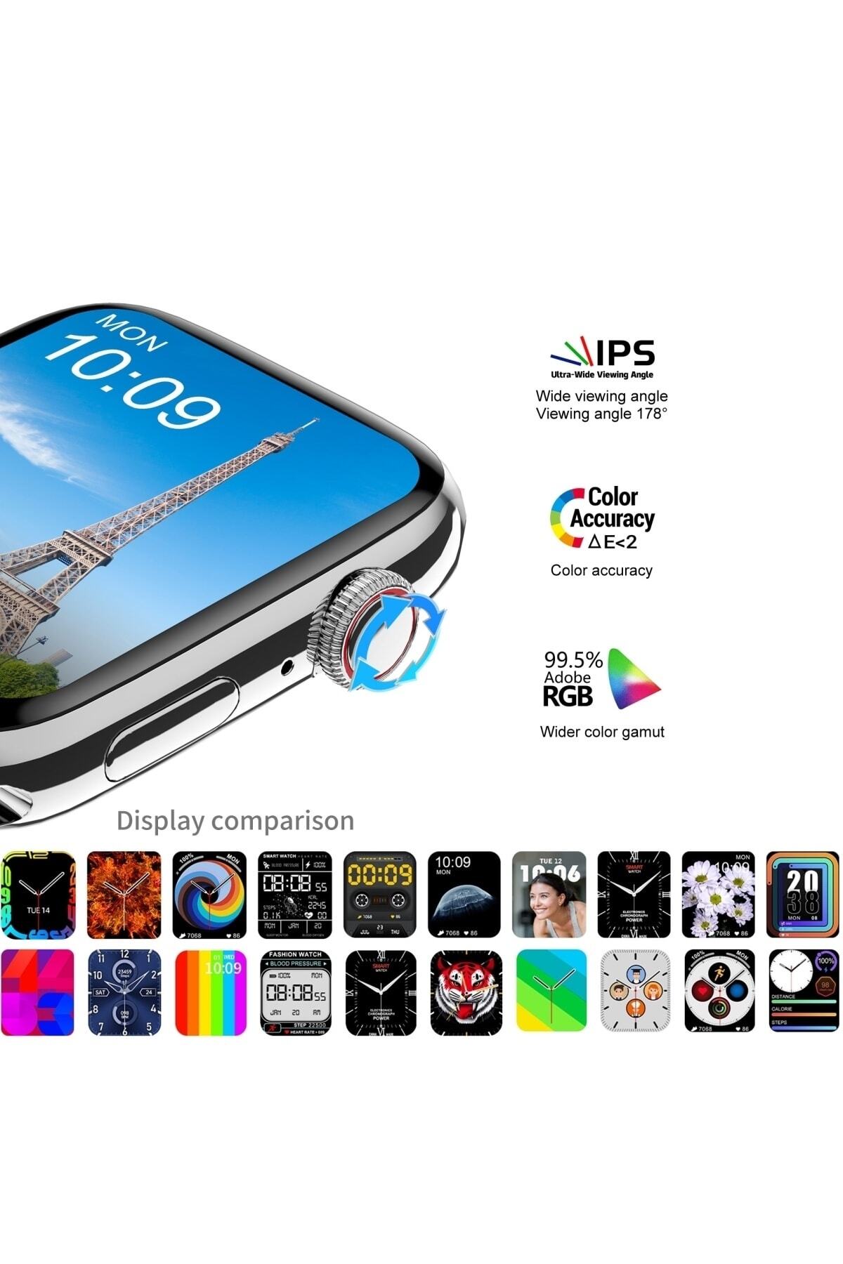 Bunnys Samsung Galaxy Z Flip4 Uyumlu Akıllı Saat Konuşma Özellikli