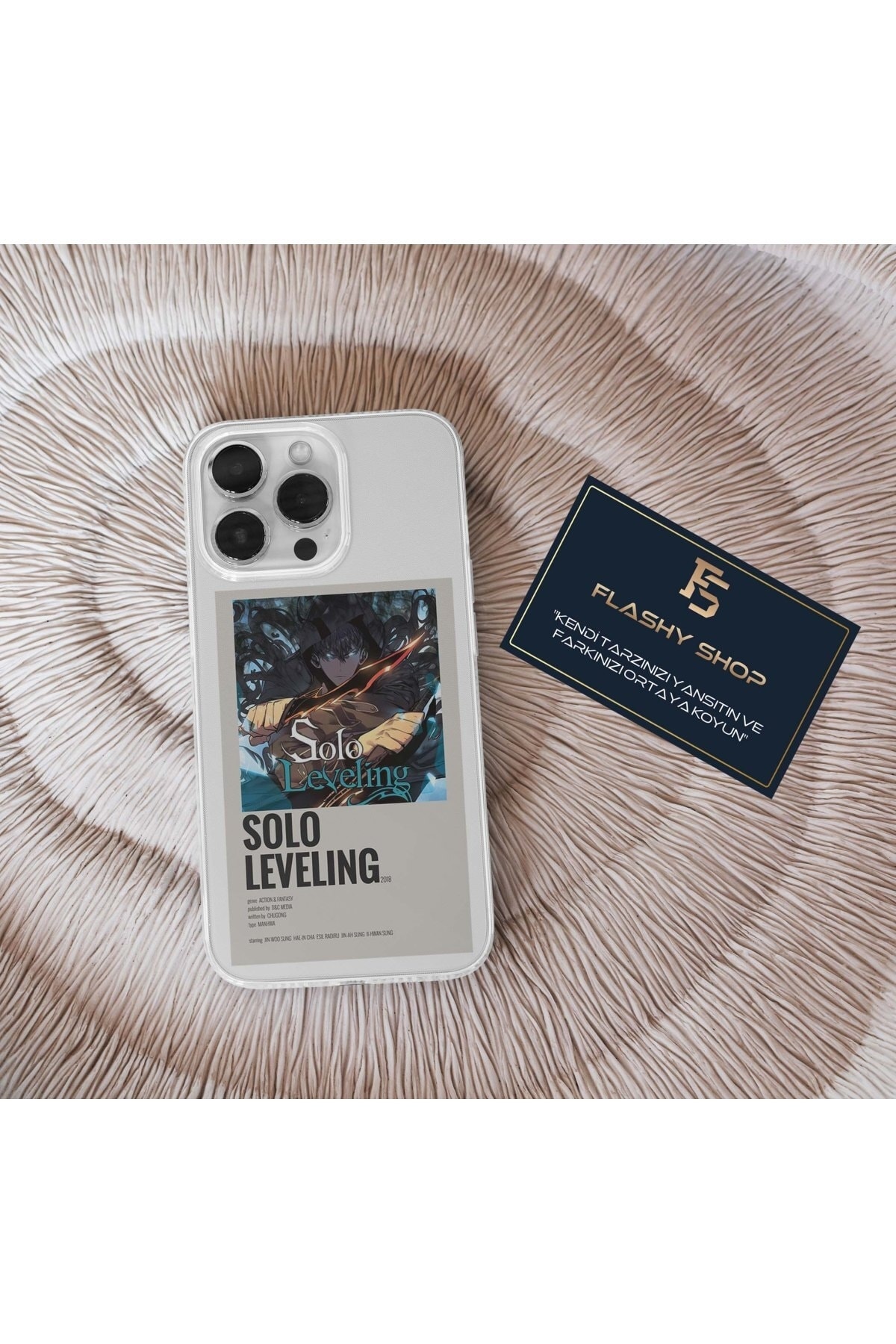 Transparent Case with Xiaomi Mi 11 Lite Compatible Solo Leveling Anime Minimalist Poster Design