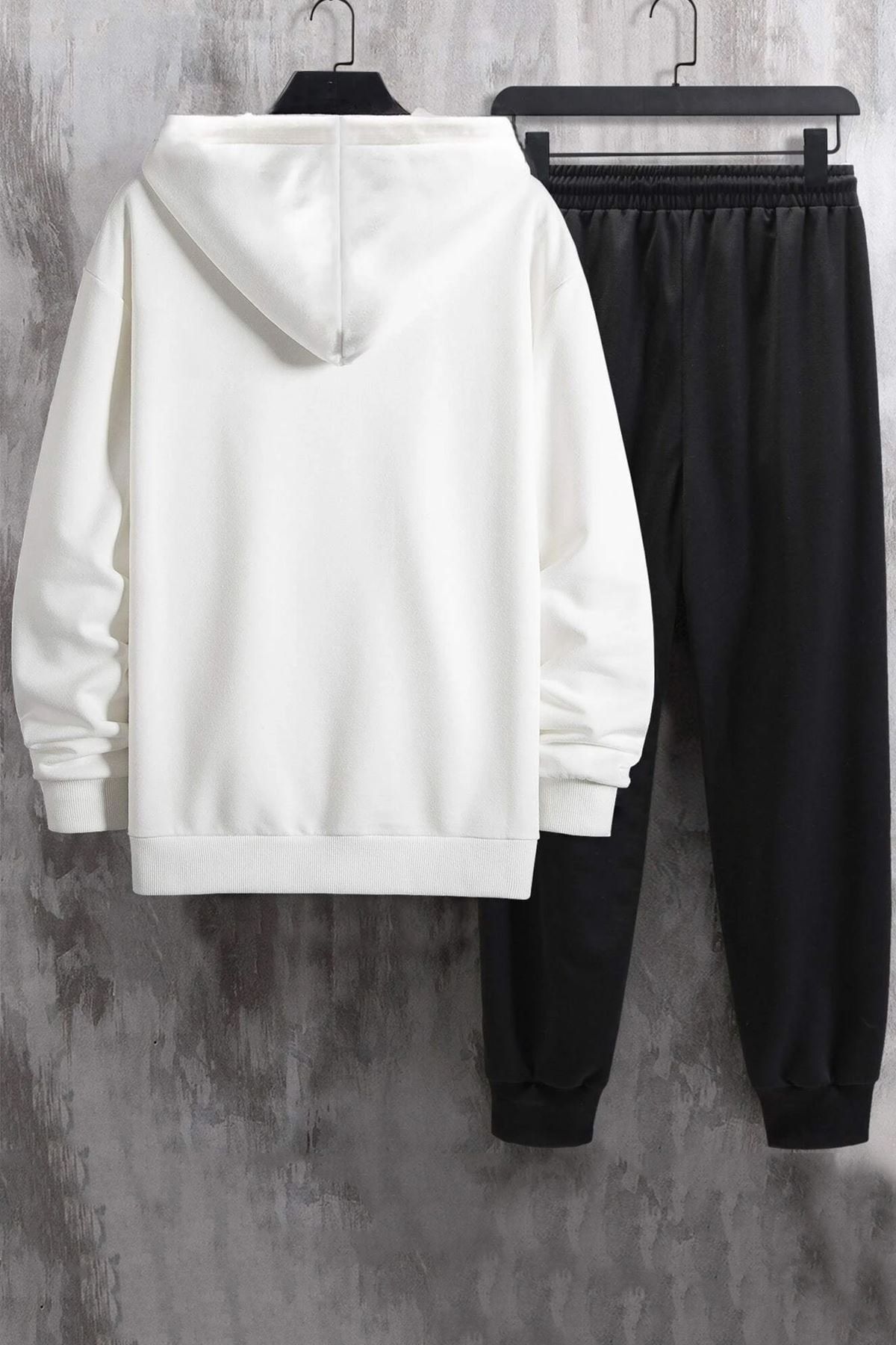 Plain white shop tracksuit set