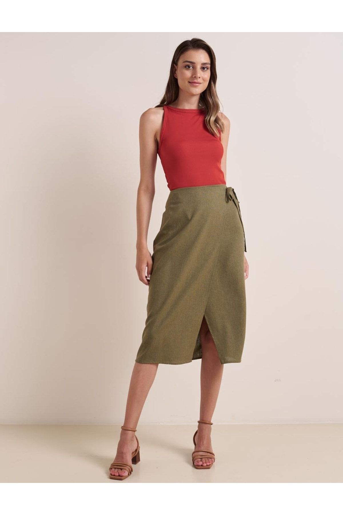 Jimmy Key Rock Khaki Midi