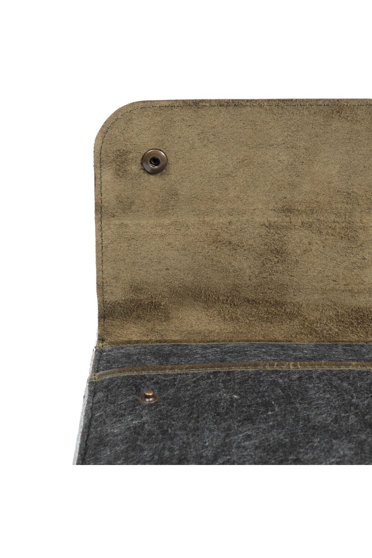 کیف نوت بوک سبز چرم واقعی و نمد 15 اینچ MacBook Pro Case خاکی MegaGear