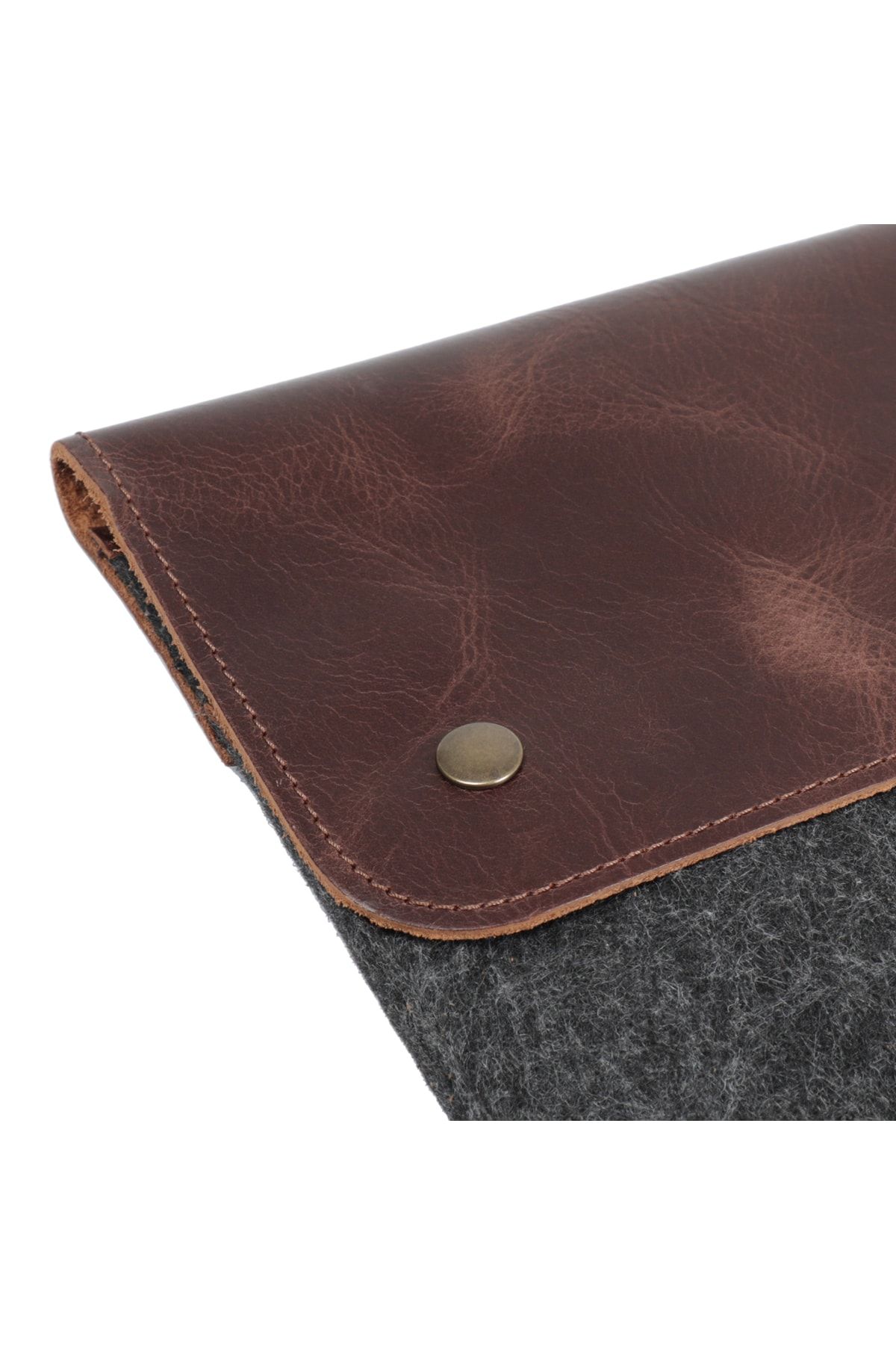 کیف نوت بوک چند رنگ چرم واقعی و نمد 15 اینچ MacBook Pro Case قهوه ای MegaGear