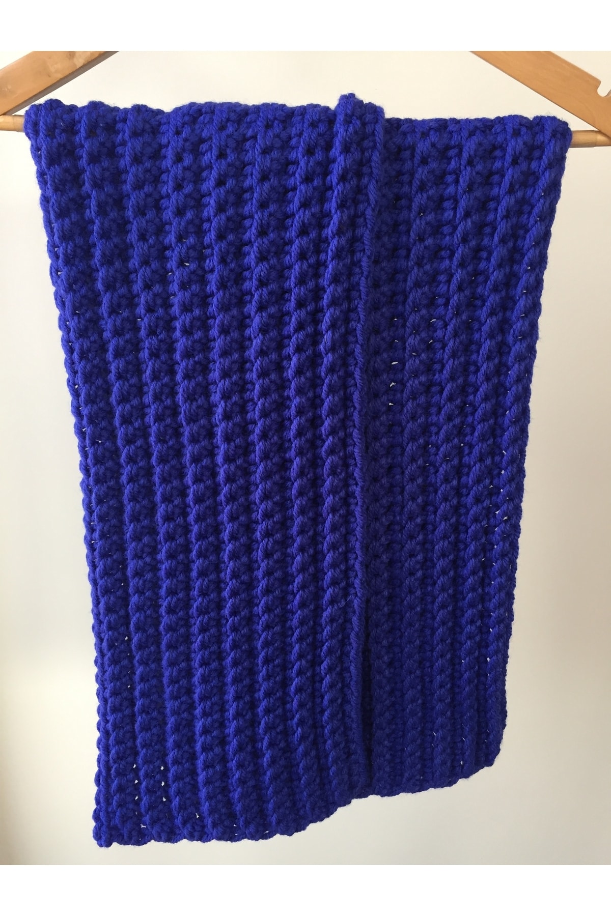 Mora Örgü  Mora Knit Atkı El Örgüsü % 49 Yünlü Jumbo Kalın Iplik Unisex Atkı - Görsel 8