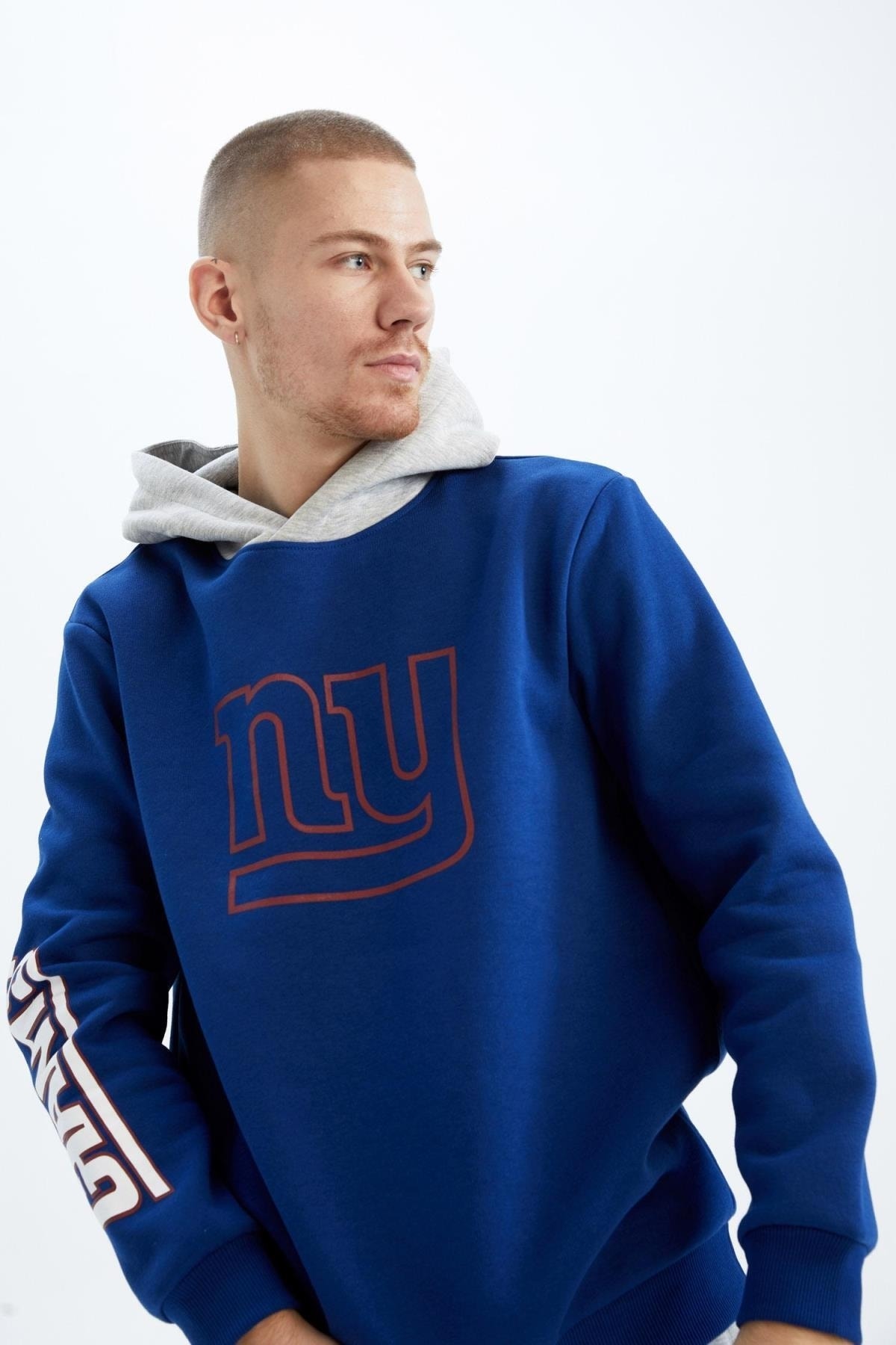 DeFacto Fit NFL New York Giants Regular Fit Kapüşonlu Sporcu Sweatshirt BY10158