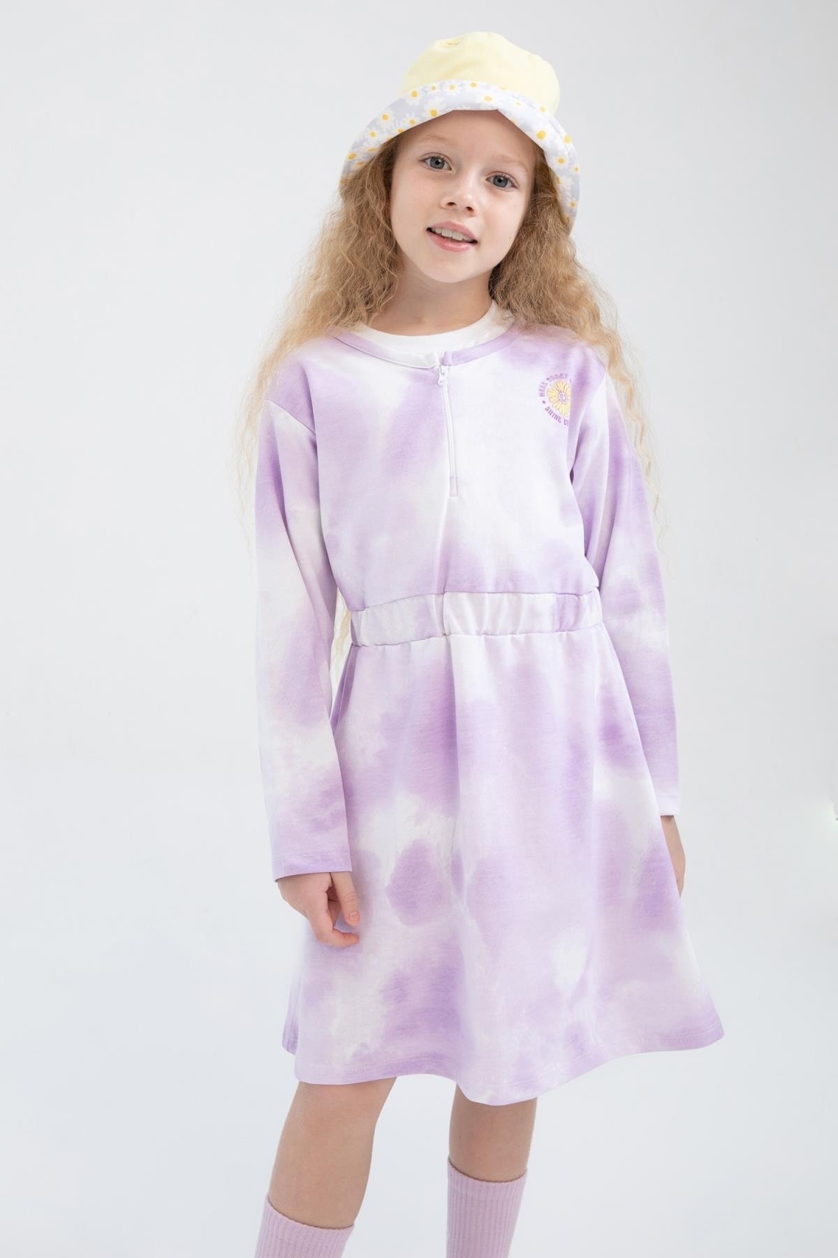 لباس مجلسی دخترانه بنفش دفکتوDefacto | W1294A621AU اورجینال - تصویر 4