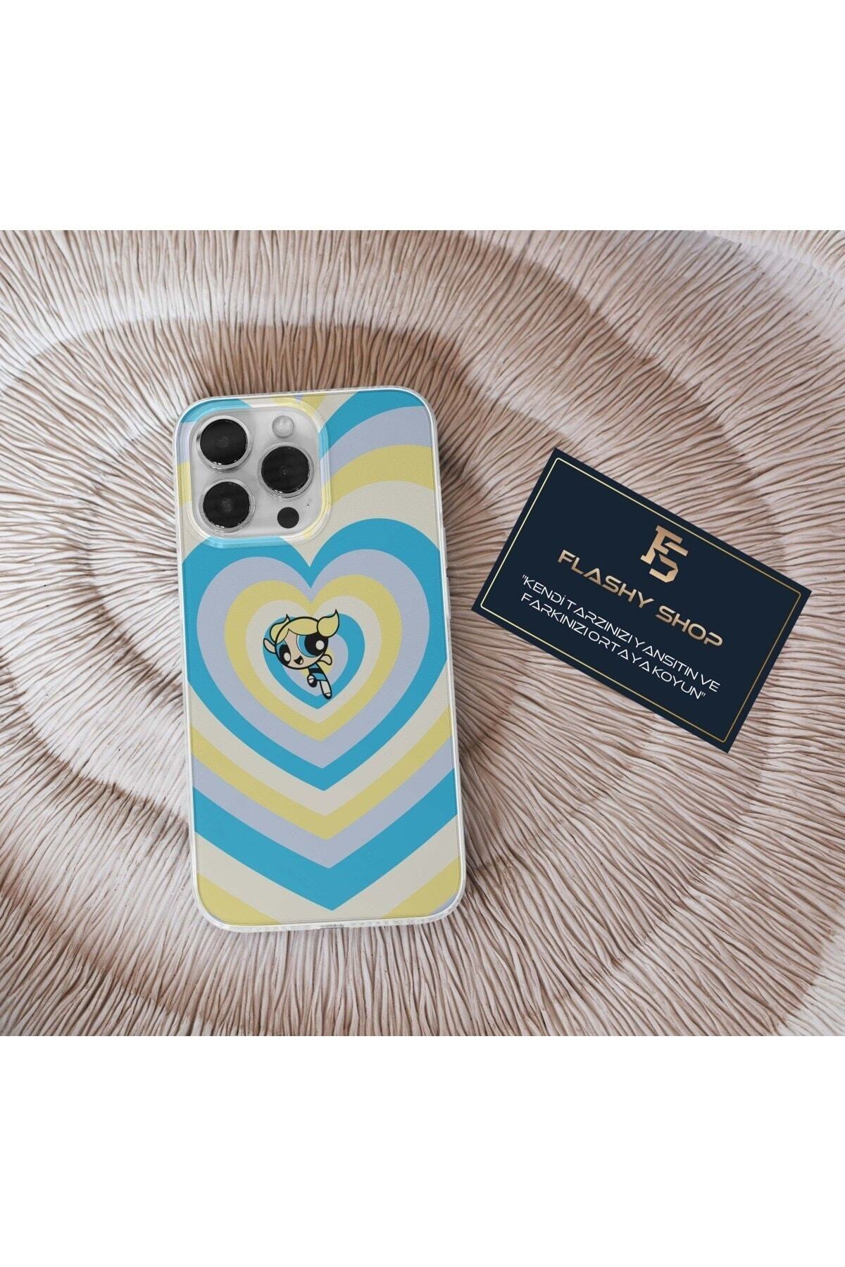 Transparent Case with Samsung Galaxy A22/m22 Compatible Powerpuff Girls Bubbles Design