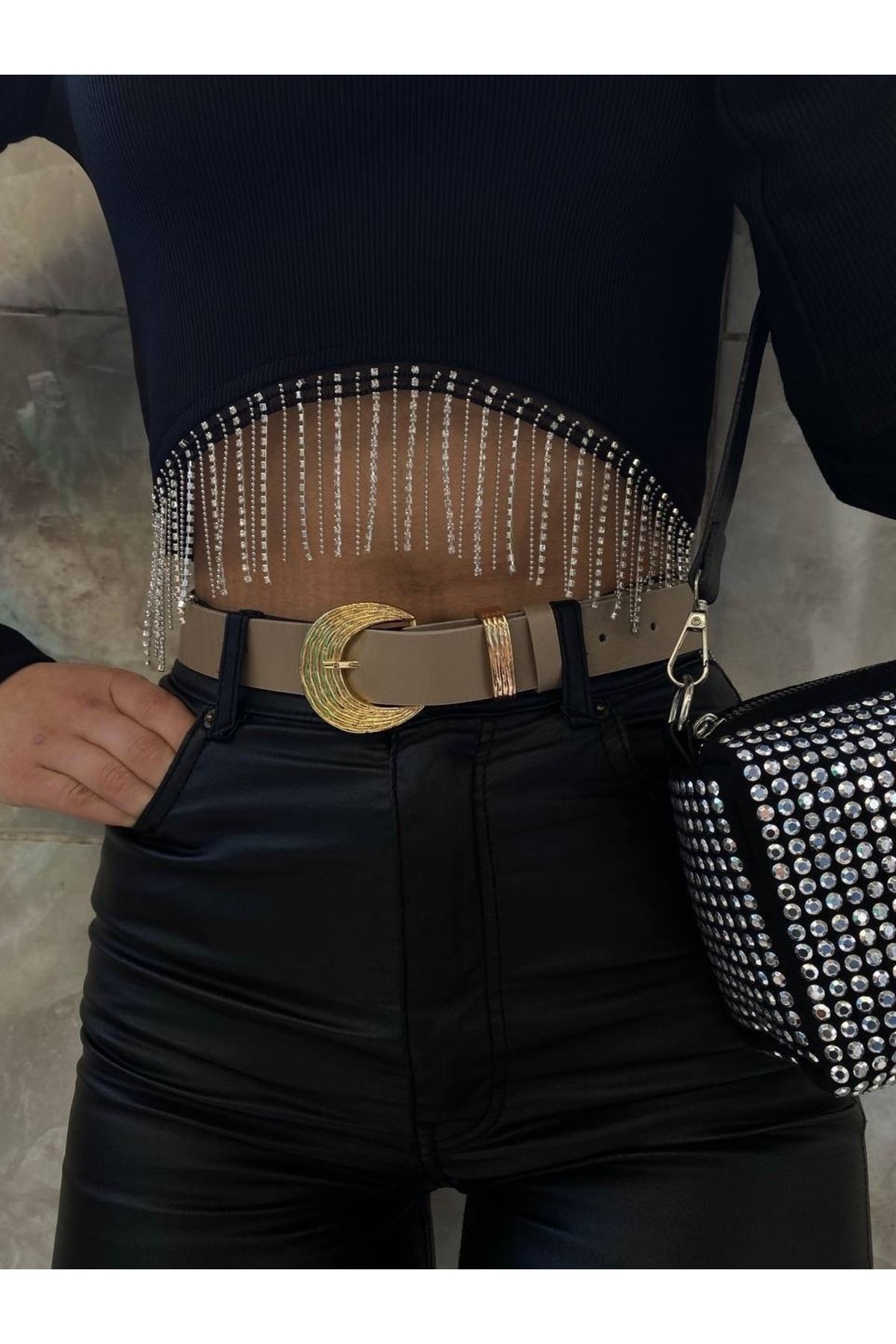 Gold buckle best sale belt