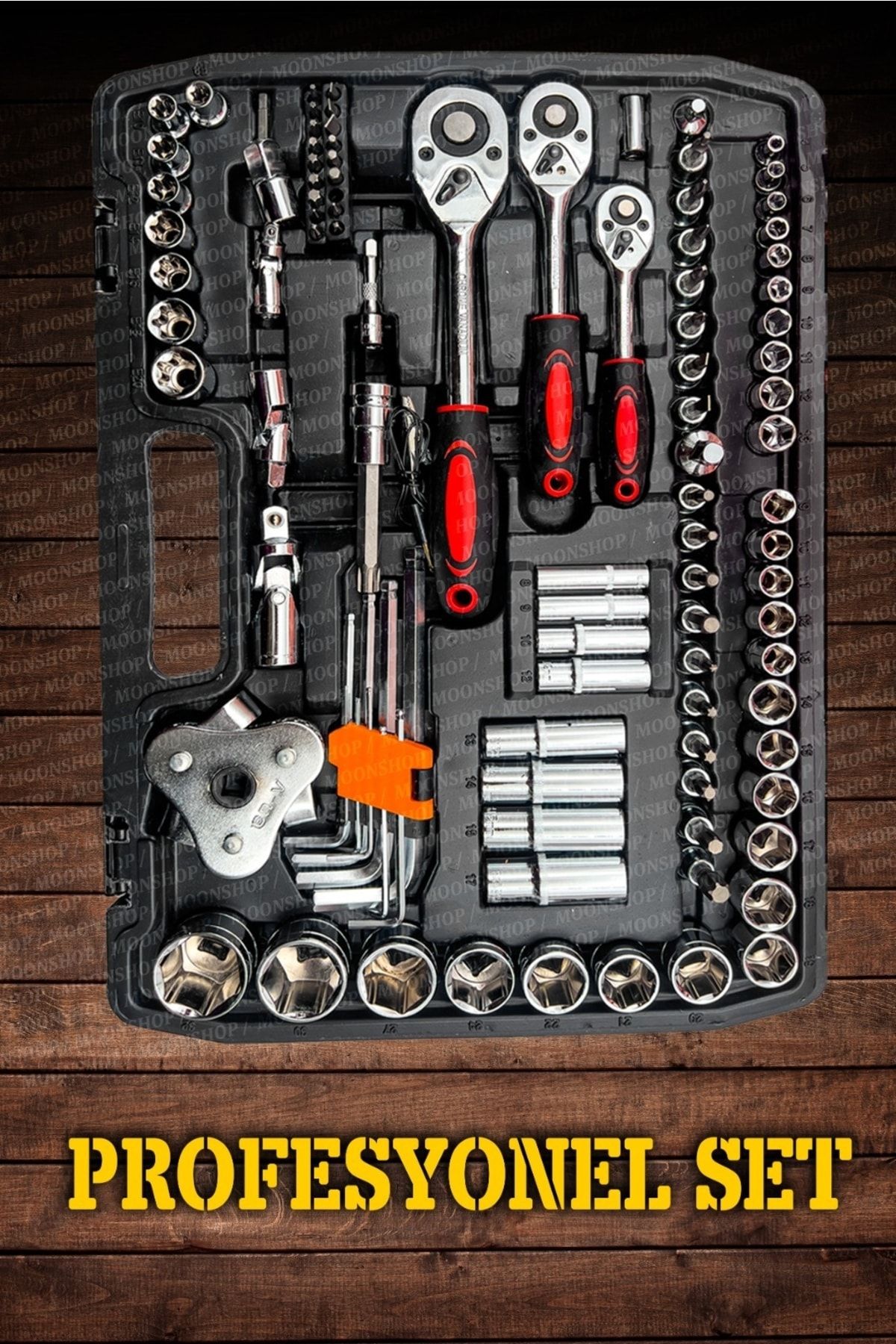 MOONSHOP-Professional 121 Piece Socket Set 1/2-1/4-3/8 Set Set 5