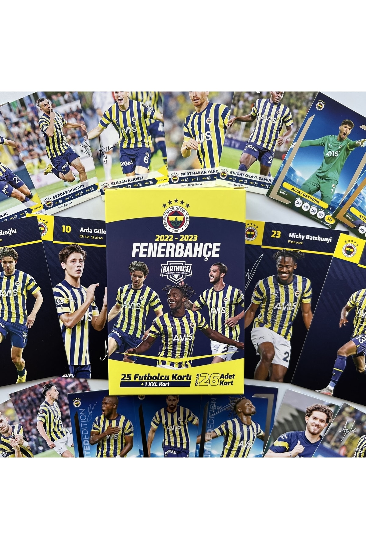 Fenerbahçe F. B. 2022-2023 Sürpriz Imzalı Sezon Taraftar Futbolcu Oyuncu Futbol Kartları Kartkolig fotoğrafı 3 (önizleme)