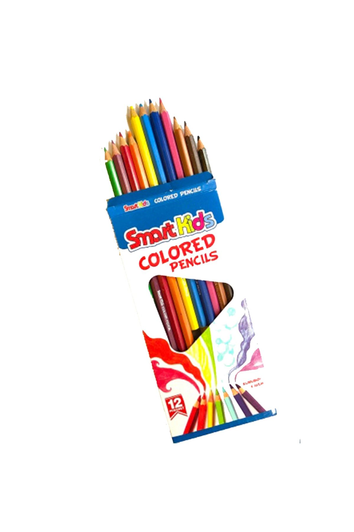 Smart Kids - 12 Renk Uzun Kuru Boya Kalemi