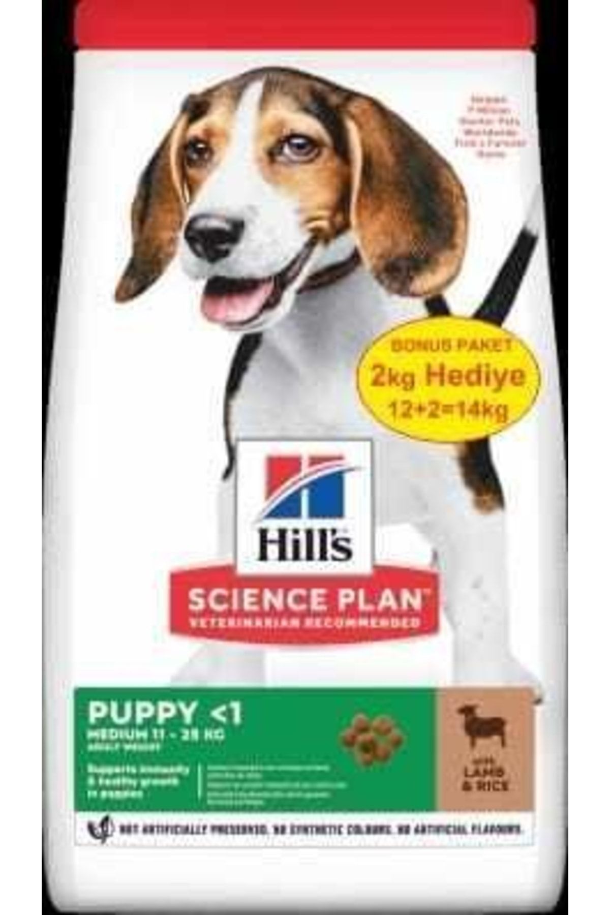 Hills Science Plan Puppy Kuzu Etli Yavru Köpek Maması 12 Kg (+2 Kg Hediyeli)