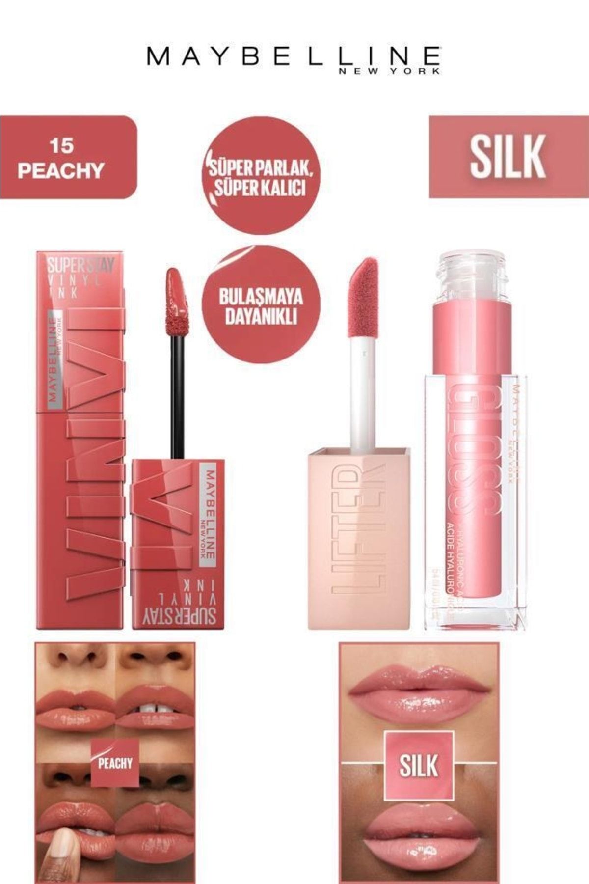 Maybelline New York Maybelline Dudak Dolgunlaştırıcı Parlatıcı Kalıcı Işıltılı Dudaklar Nemlendirici Lip Gloss Seti 15 P