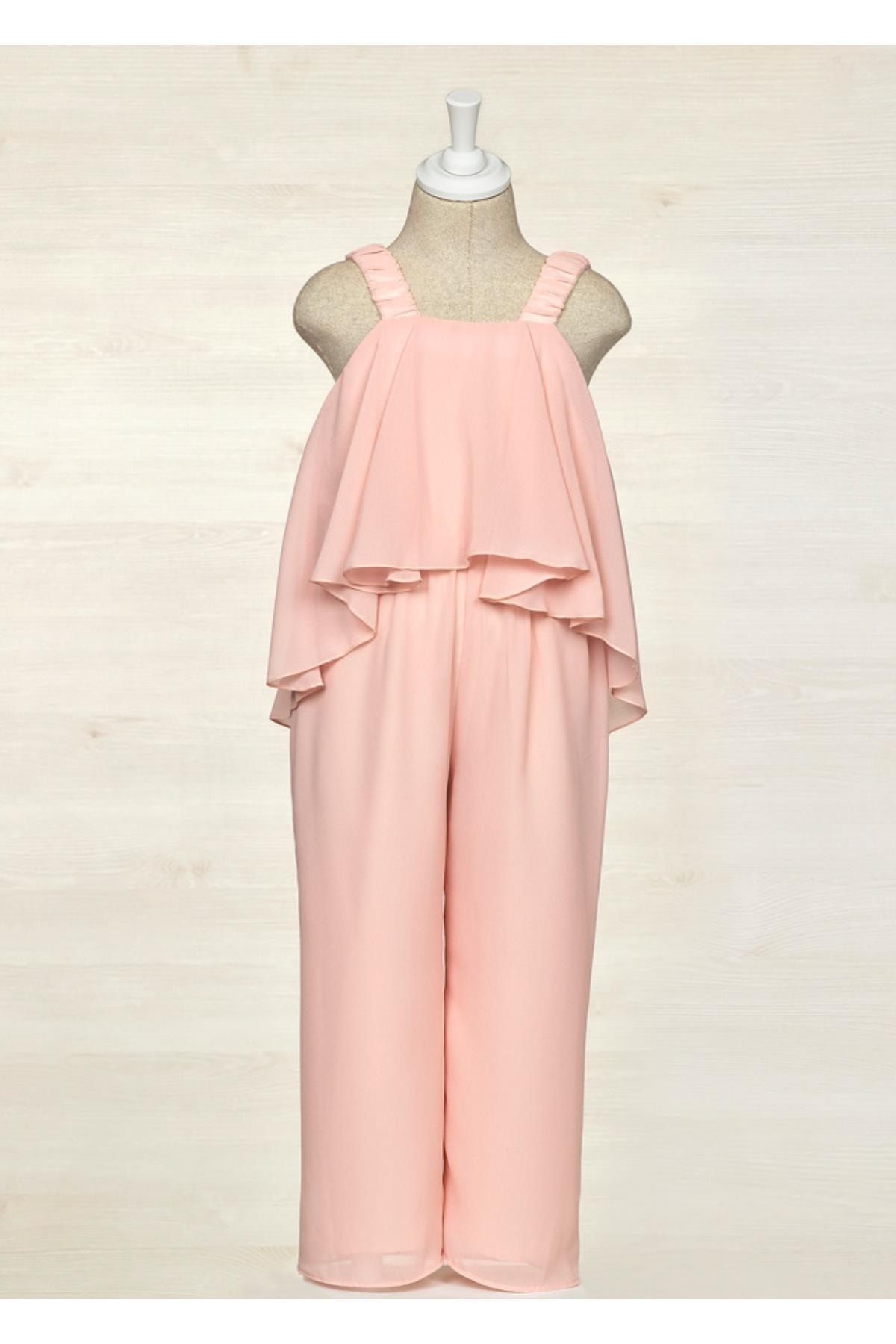 Pink jumpsuit for girls sales