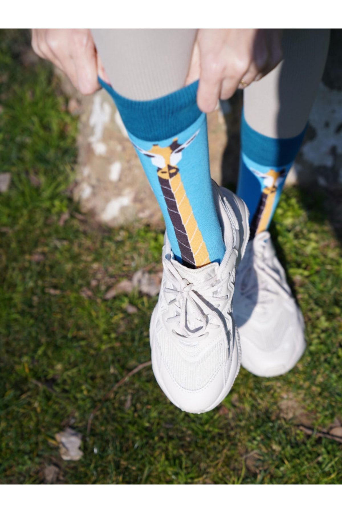 Happy Socks Ithal Özel Seri Unisex Renkli Soket Funny Zürafa Çorap NE9801