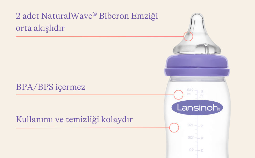 LANSINOH Biberon Verre Natural Wave 240 ml - Cdiscount Puériculture & Eveil  bébé