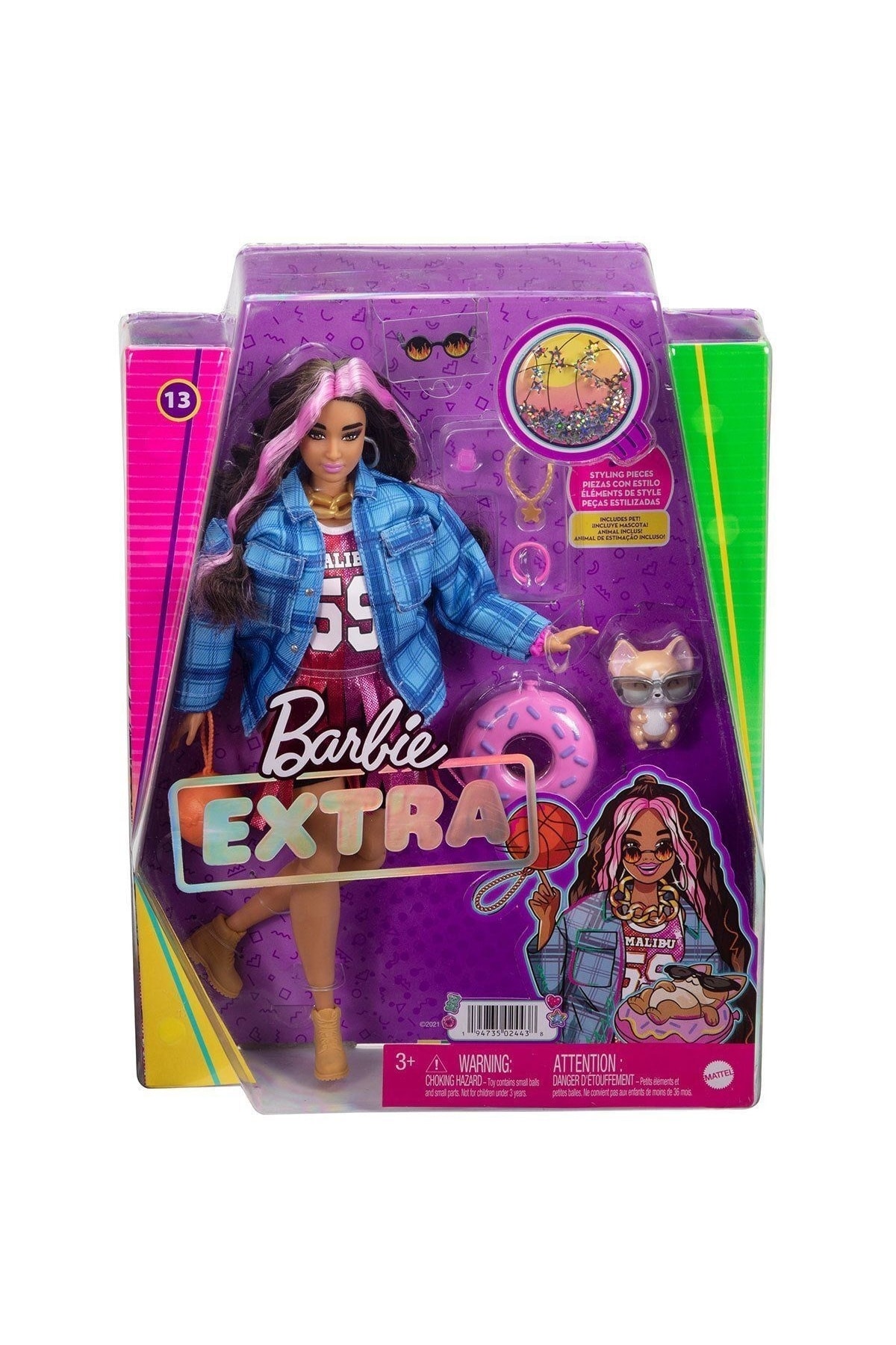 SAFE GROUP Hdj46 Barbie Extra - Ekose Ceketli Bebek
