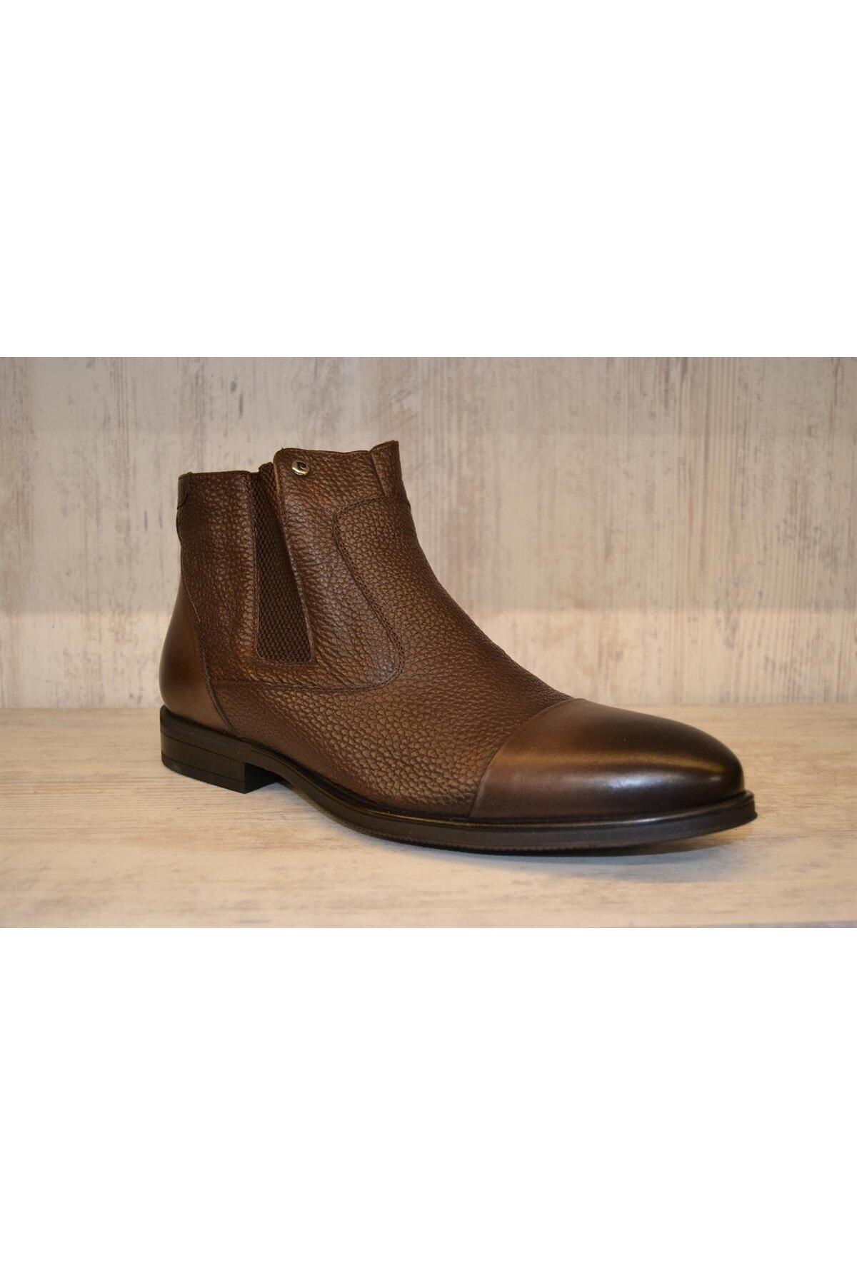 بوت پیر کاردین مردانه چرم اصل قهوه ای  راسته بوت     Classical/کلاسیک | Pierre Cardin PC11925251 - تصویر 3