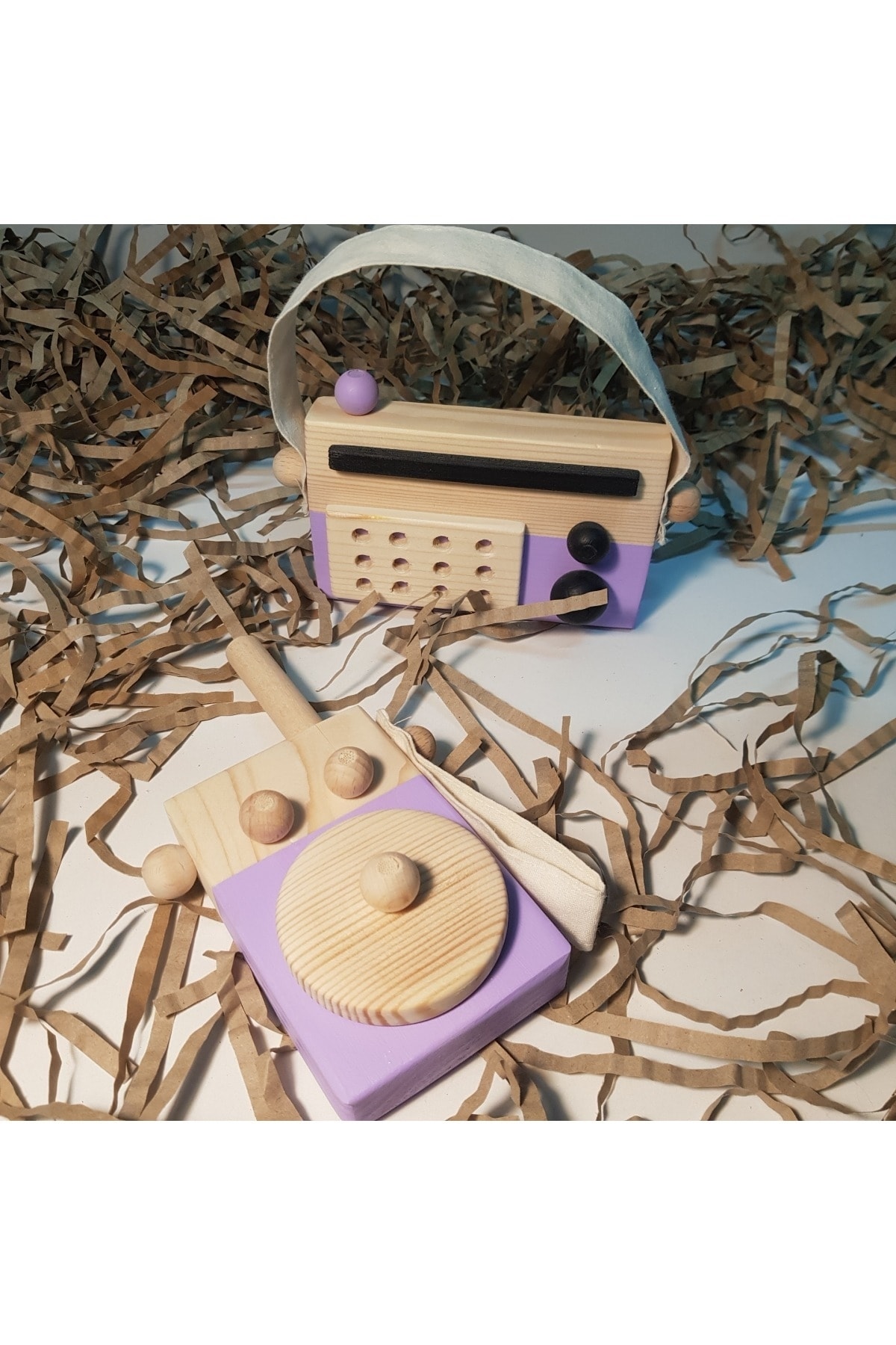 Wooden Handmade Baby Walkie Talkie + Baby Radio Toy Set,montessori Toy,souvenir Kids Toy