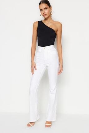 TRENDYOLMİLLA Beyaz  Yüksek Bel Flare Jeans TWOSS23JE00203