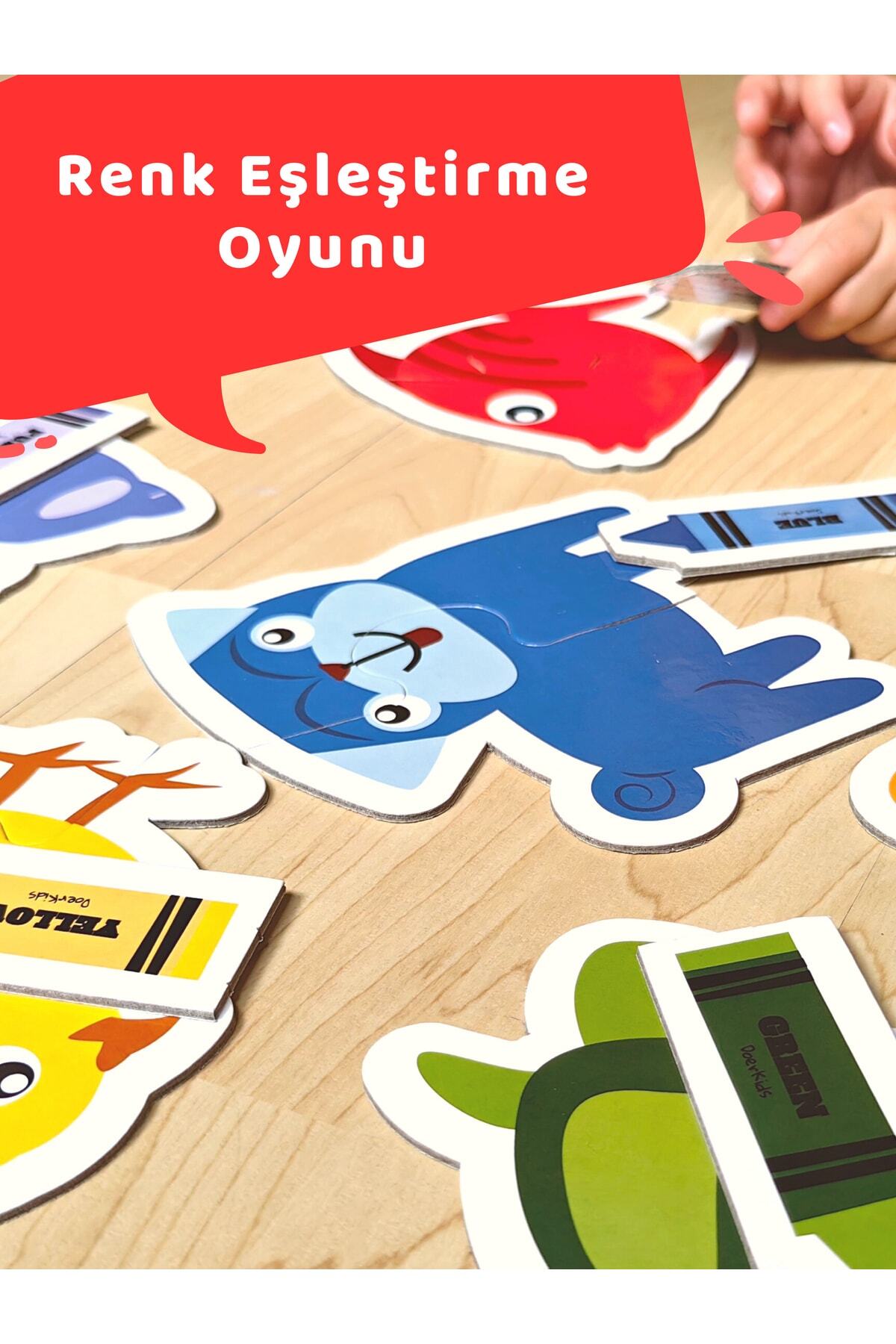 DoerKids Renkli Hayvanlar Baby Puzzle | 18 Parça | Crayon Eşleştirme fotoğrafı 5 (önizleme)