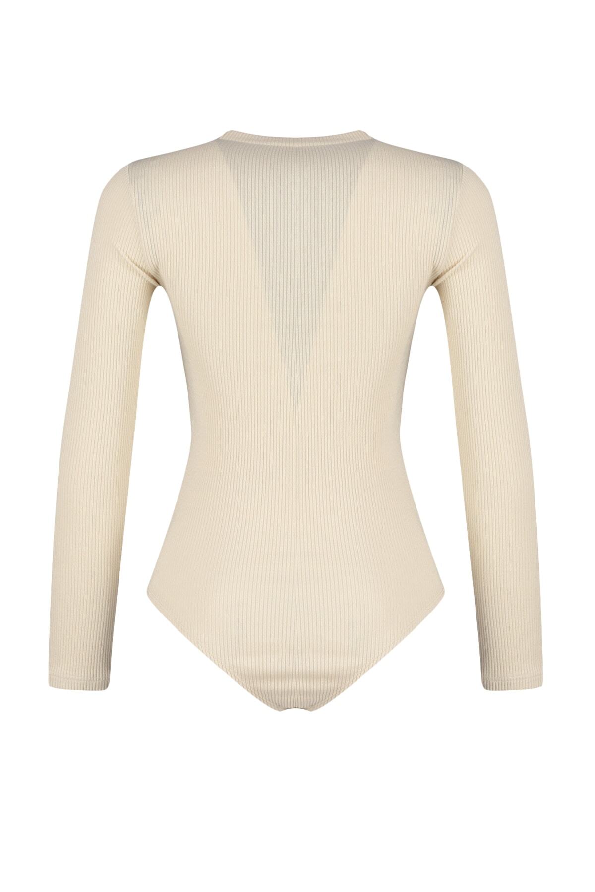 Trendyol Modest-Negru-bej, pachet de 2 mâneci lungi, în partea inferioară, cu fermoar, lenjerie de corp tricotată Căptușeală pentru corp TCTSS23UK00062 20