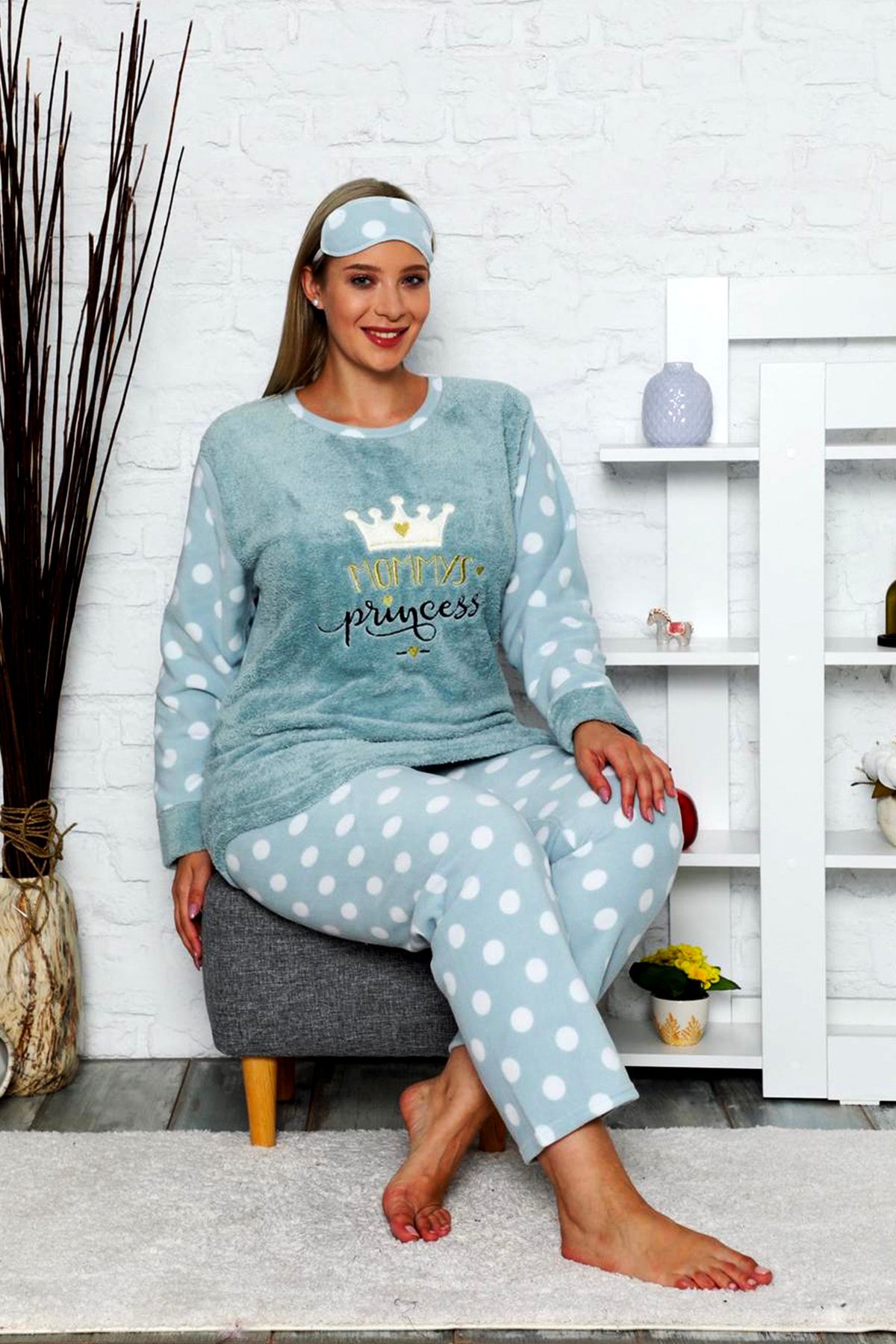 Plus size fleece discount pyjamas