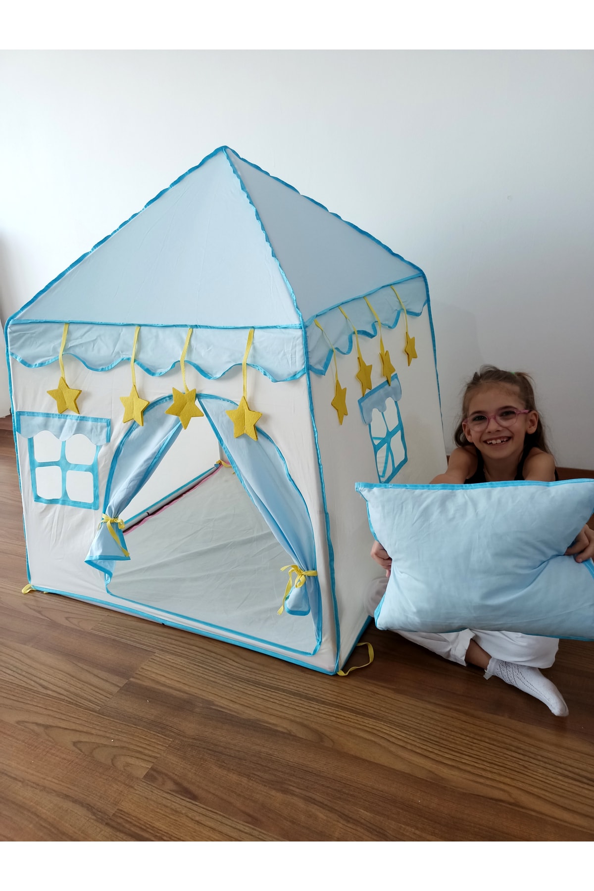 set dizayn Oyun Çadırı Çocuk Odası Çadır Erkek Çocuk Çadır 3 Çocuk Girebilir Evcilik Ve Oyun Yastıklı