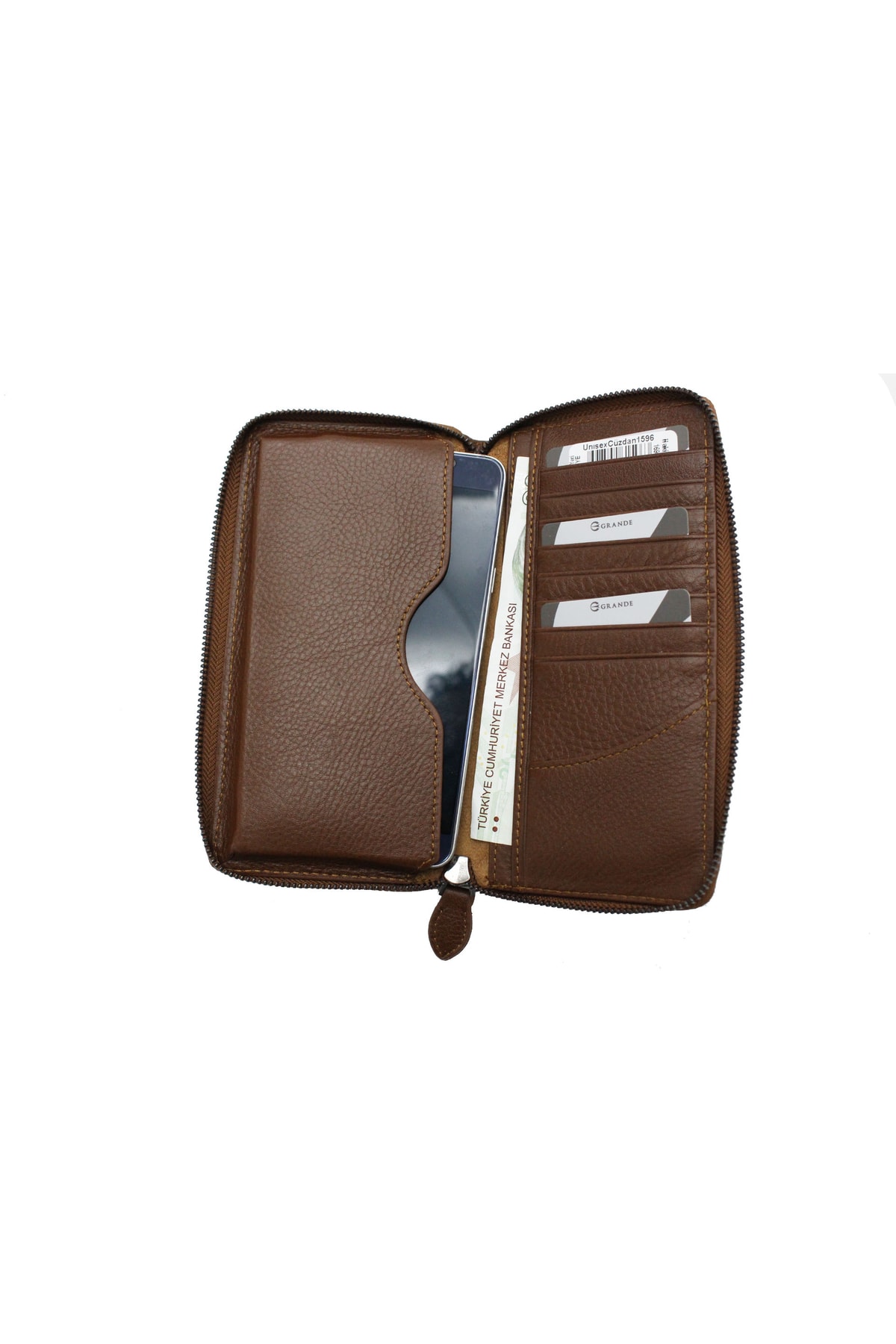 Gd 1596 Hakiki Deri Bay - Bayan Unisex Cüzdan - Kartlık, Telefon Bölmeli