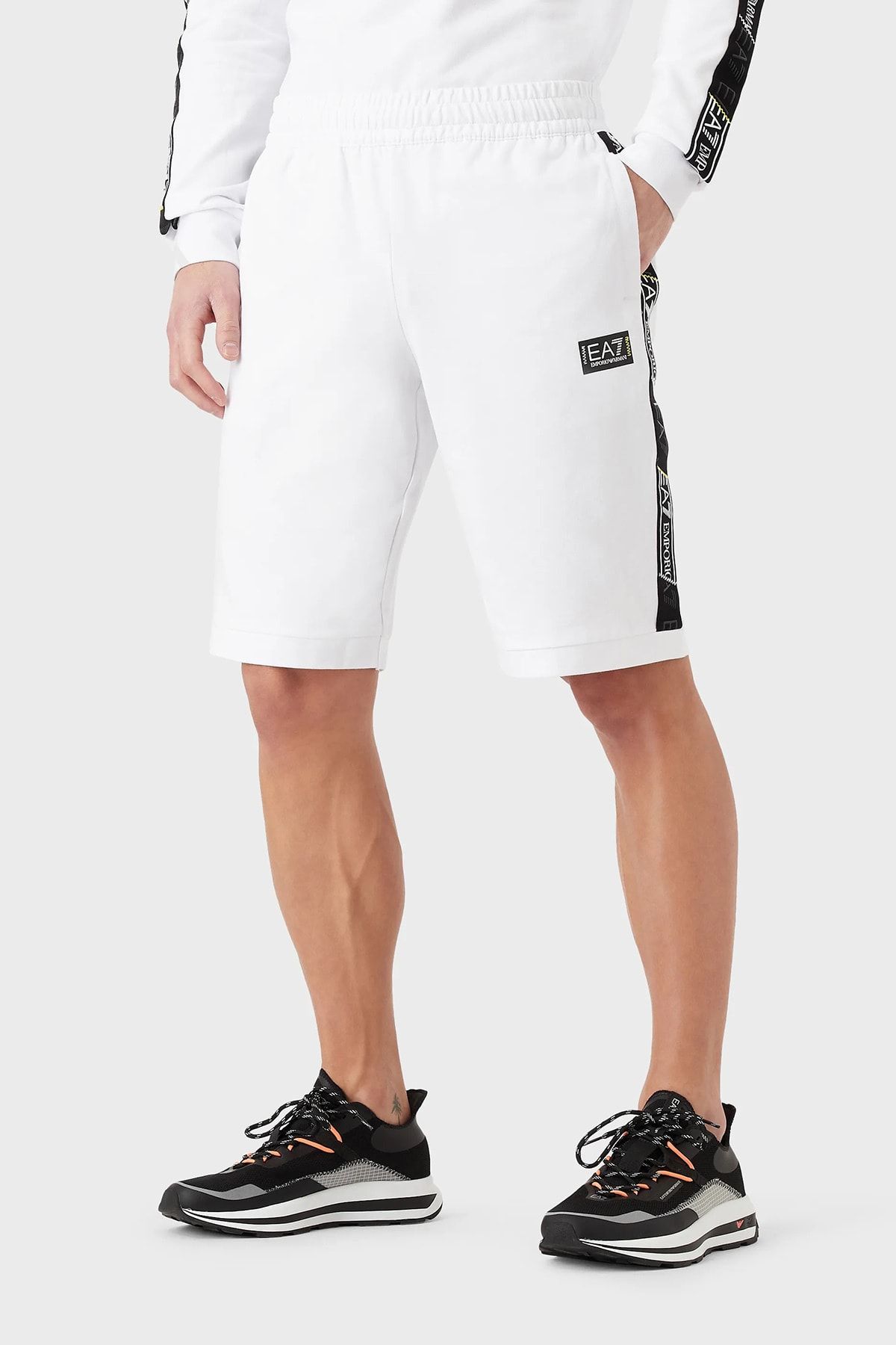 White sales ea7 shorts