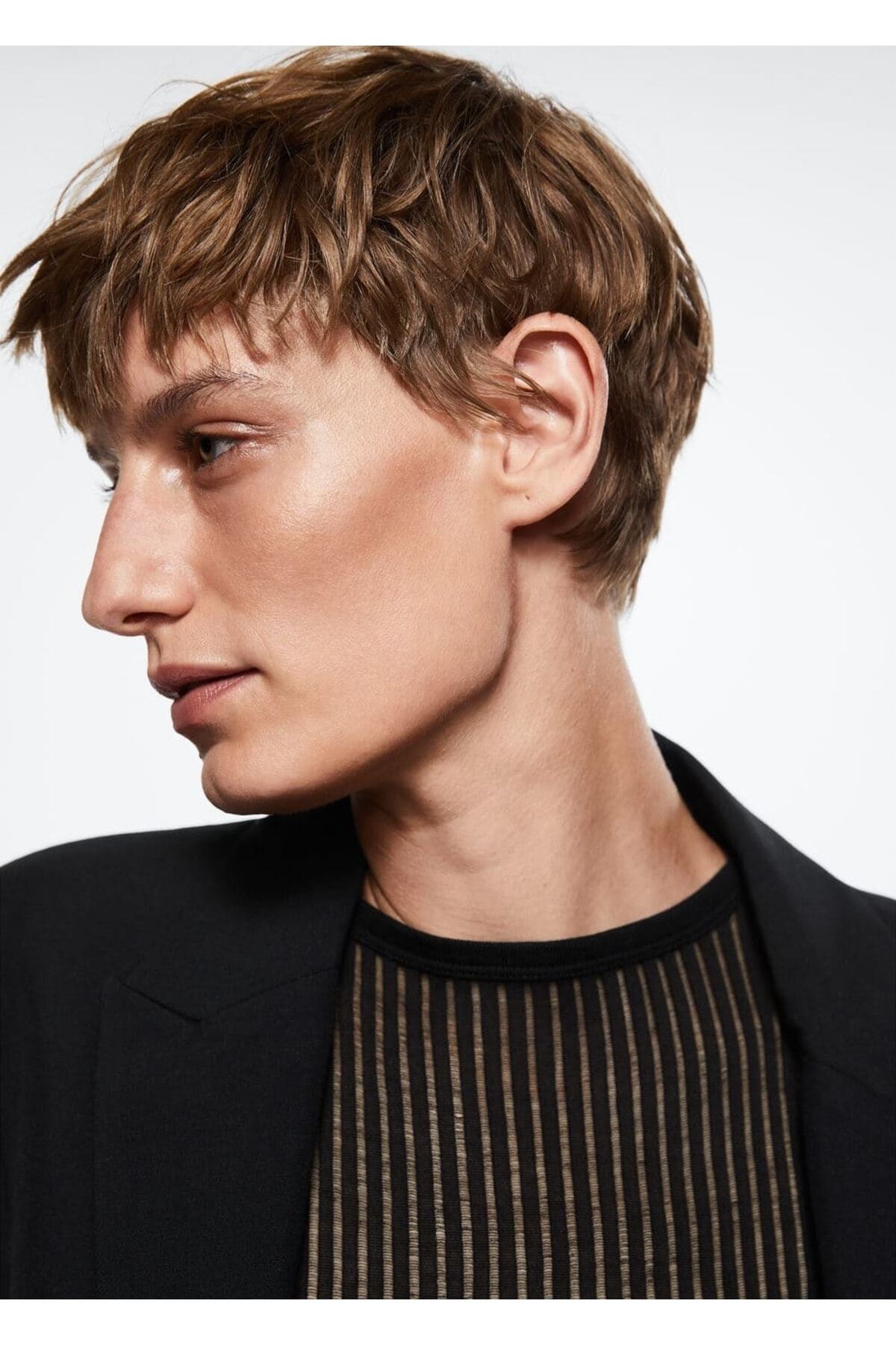 ژاکت مردانه مشکی منگو | 37035944 اورجینال - تصویر 6