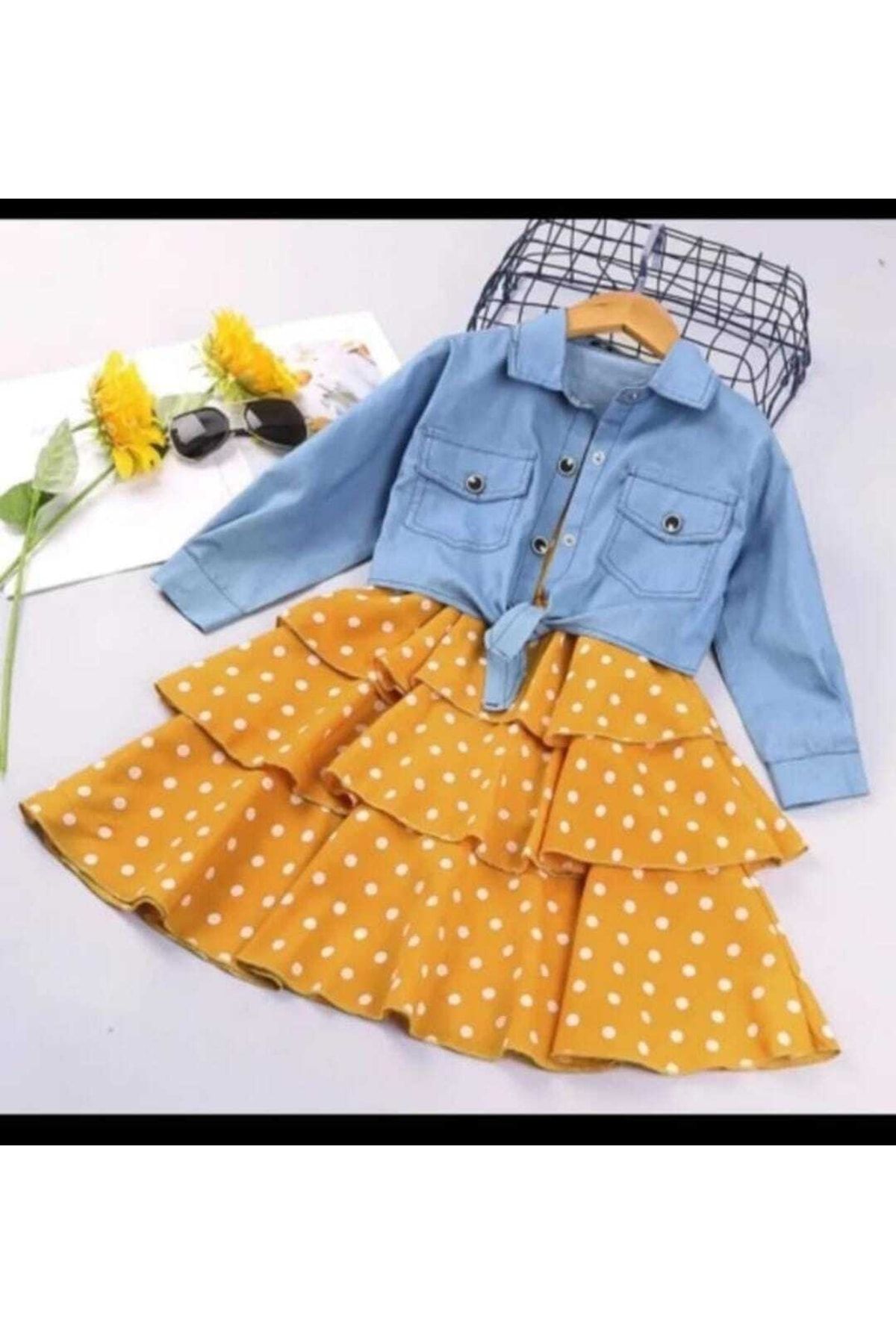 Denim polka on sale dot dress
