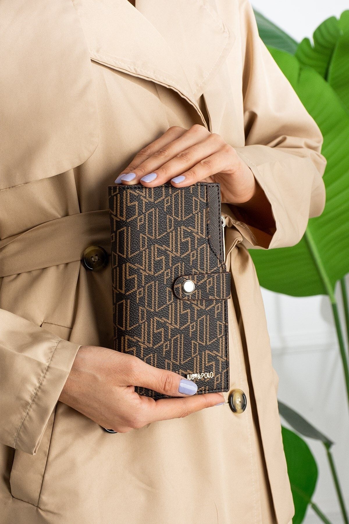 polo brown wallet