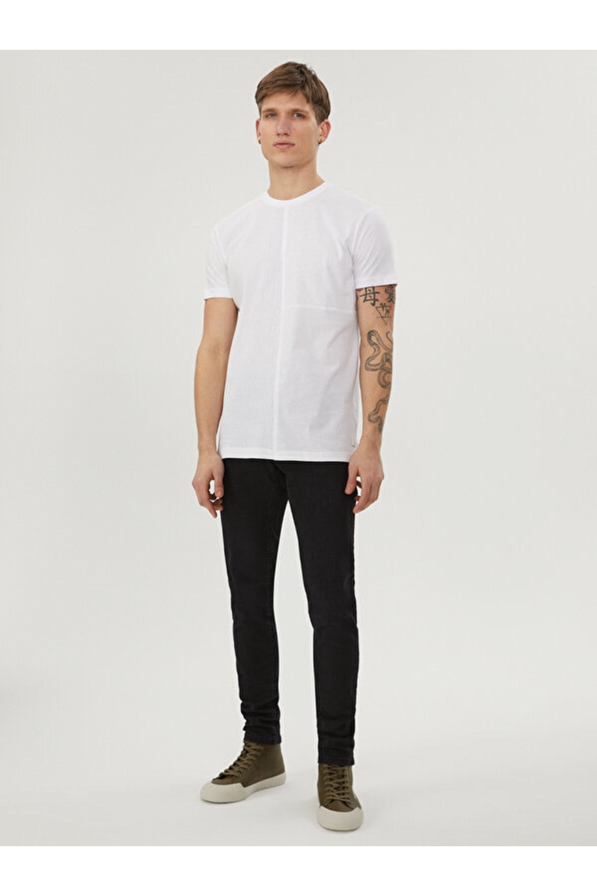 تی شرت سفید مردانه Tshirt C.Kol 2992 به طور منظم متناسب Loft