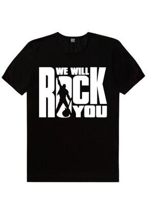 Erkek Siyah Just Rock You Kısa Kollu T-shirt 1M1BM167FS