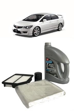 2007-2012 Honda Civic Benzinli Yağ Bakım Seti Yağ Ve Yağ Filtresi Polen Ve Hava Filtresi HNDFD6YB