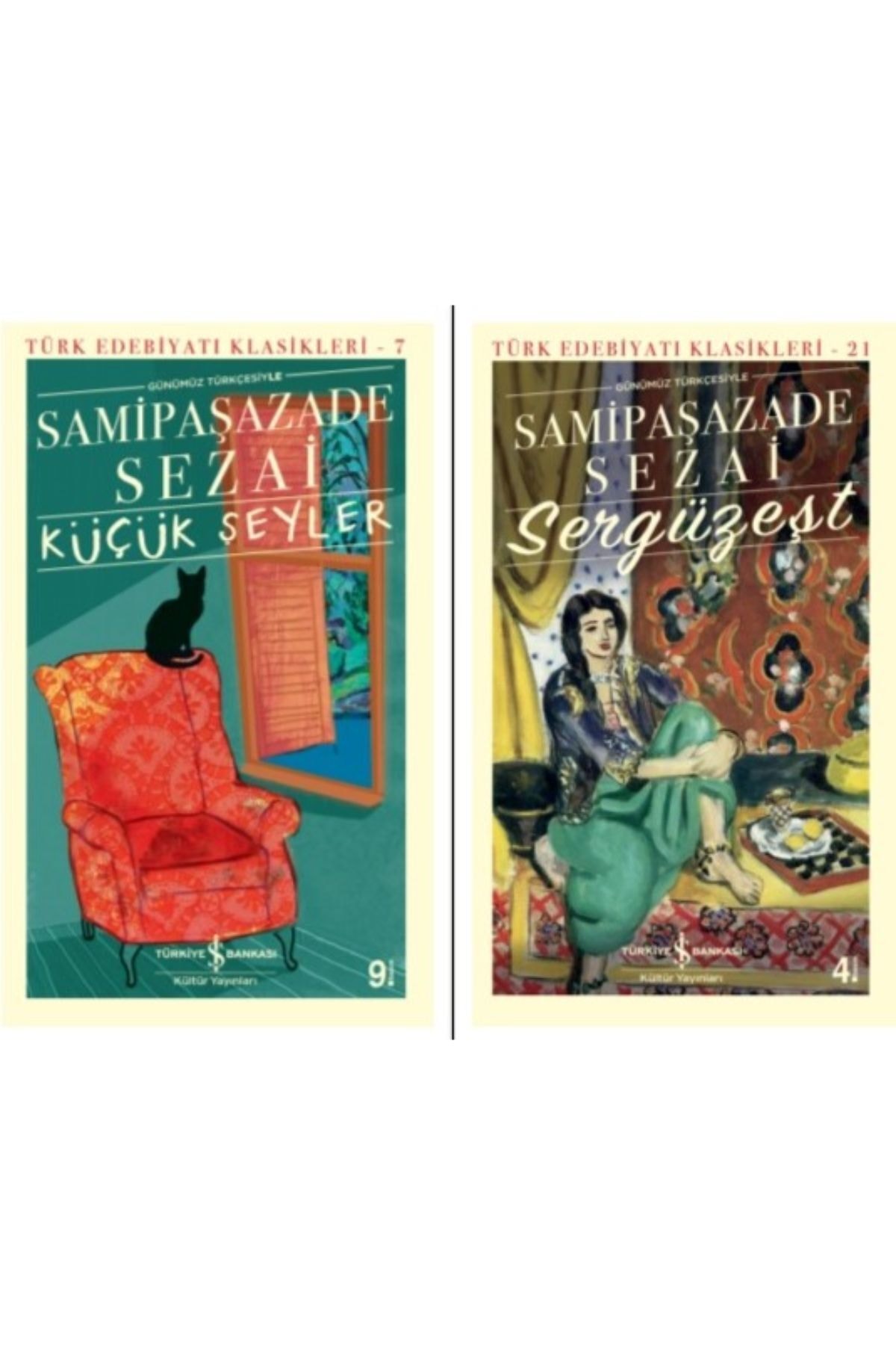 TÜRKİYE İŞ BANKASI KÜLTÜR YAYINLARI Samipaşazade Sezai 2 Kitap Set Sergüzeşt - Küçük Şeyler